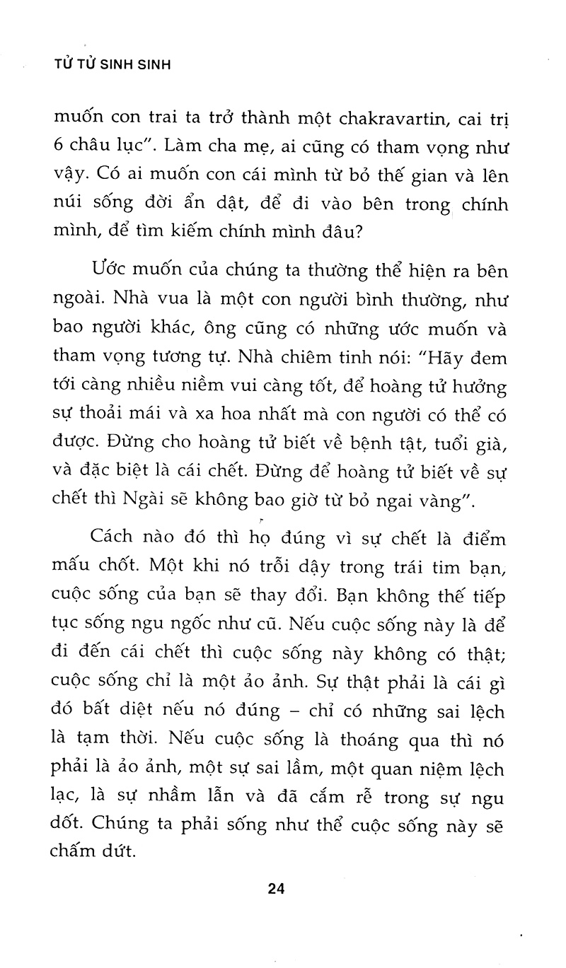 tử tử sinh sinh - đi tìm ý nghĩa đích thực của cuộc đời (tái bản)