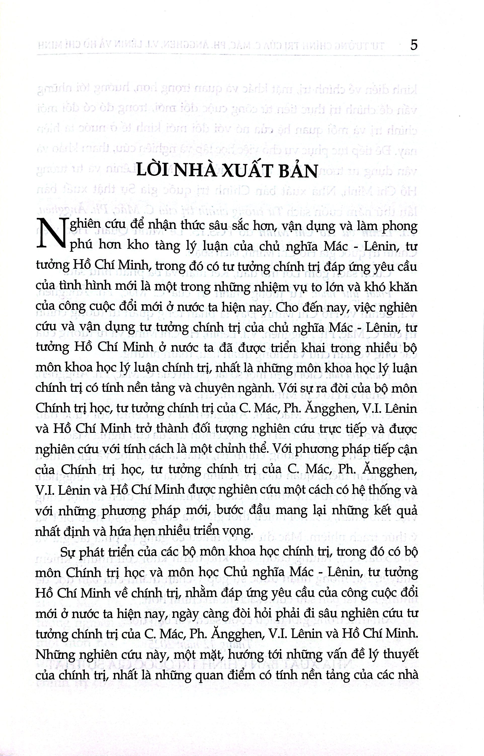 Tư Tưởng Chính Trị Của C.Mác, Ph.Ăngghen V.I.Lênin Và Hồ Chí Minh