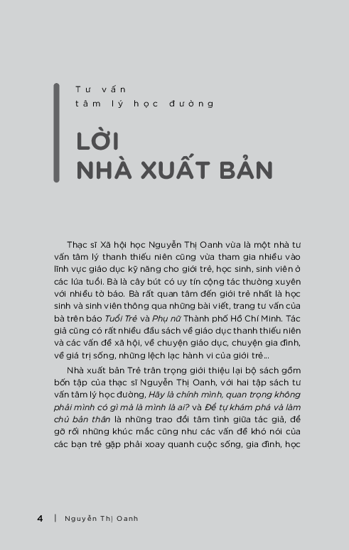tư vấn tâm lý học đường - để tự khám phá và làm chủ bản thân