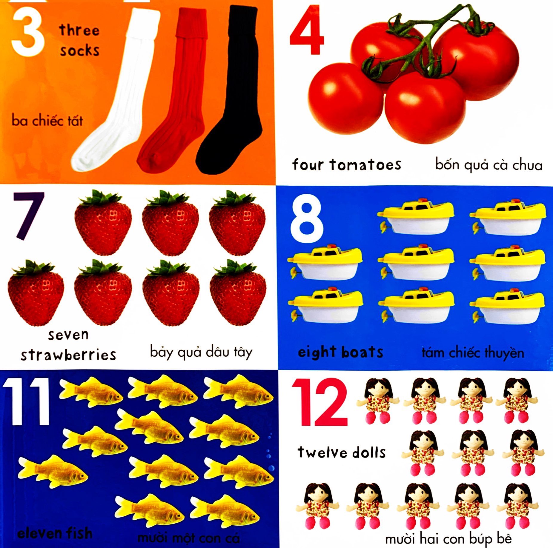 từ vựng đầu đời của bé - 100 con số đầu tiên