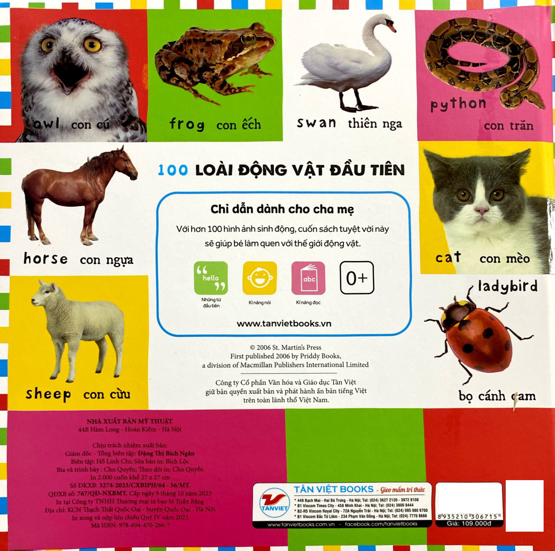 từ vựng đầu đời của bé - 100 loài động vật đầu tiên