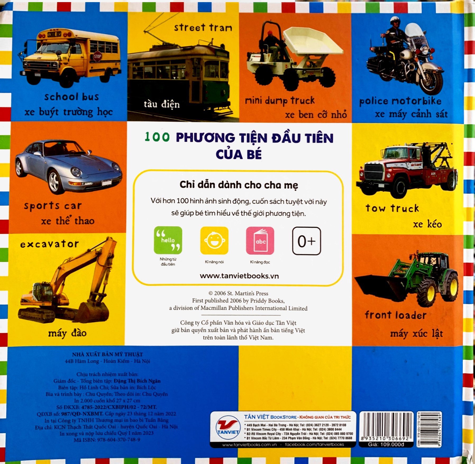 từ vựng đầu đời của bé - 100 phương tiện đầu tiên của bé