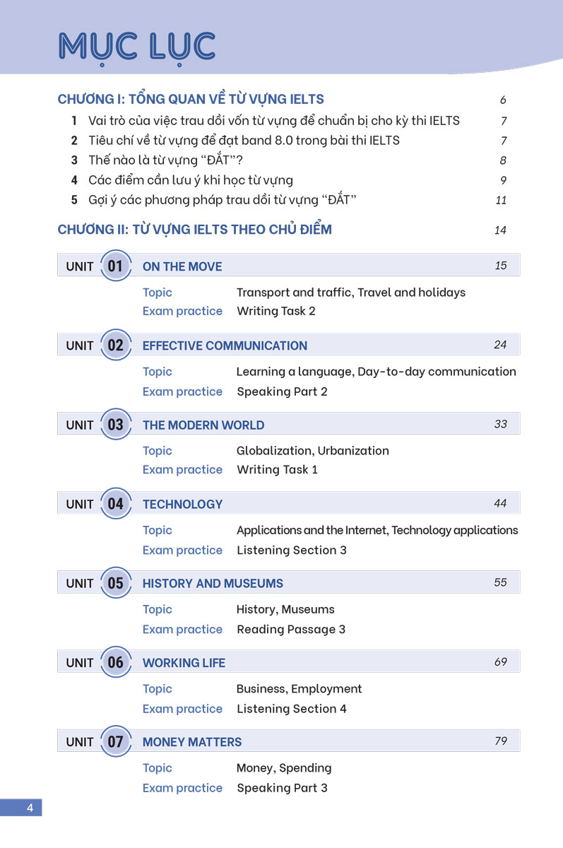 từ vựng ielts 8.0 - từ vựng đắt để đạt điểm cao 4 kỹ năng