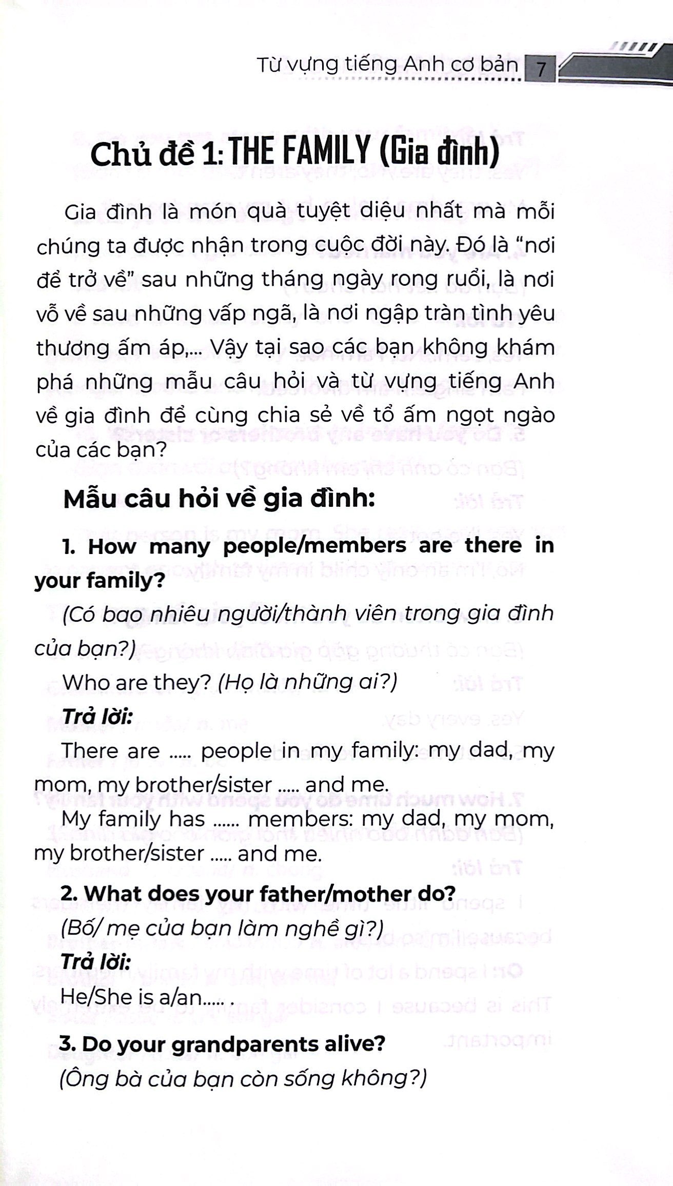 từ vựng tiếng anh cơ bản - 30 chủ đề phổ biến nhất