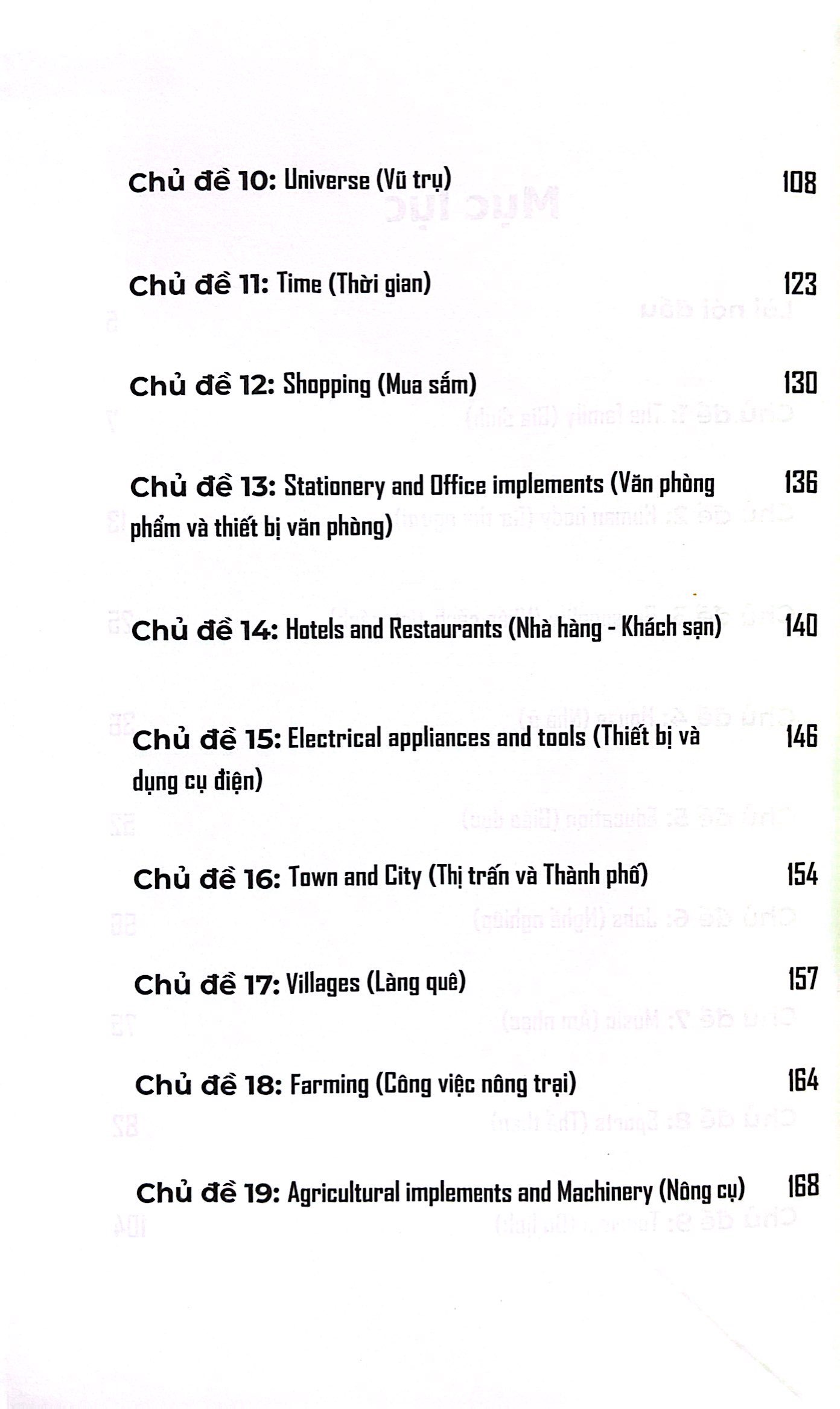 từ vựng tiếng anh cơ bản - 30 chủ đề phổ biến nhất