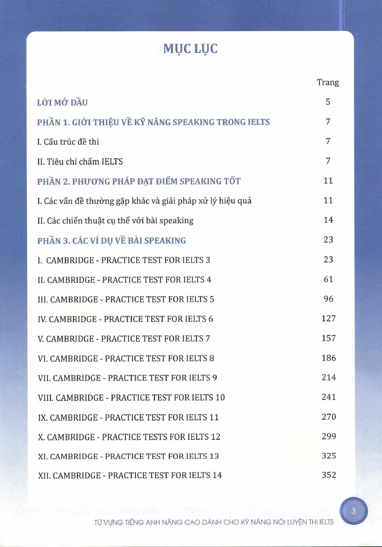 Từ Vựng Tiếng Anh Nâng Cao - Dành Cho Kỹ Năng Nói Luyện Thi IELTS