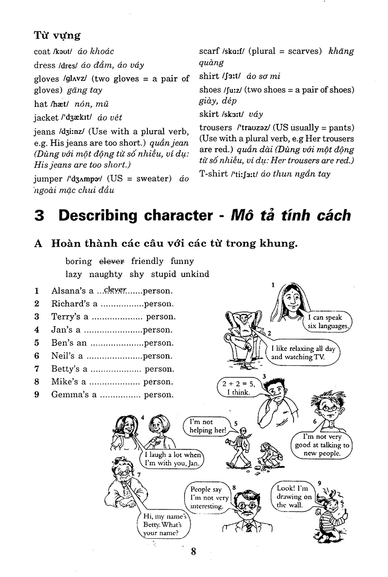 từ vựng tiếng anh thực hành