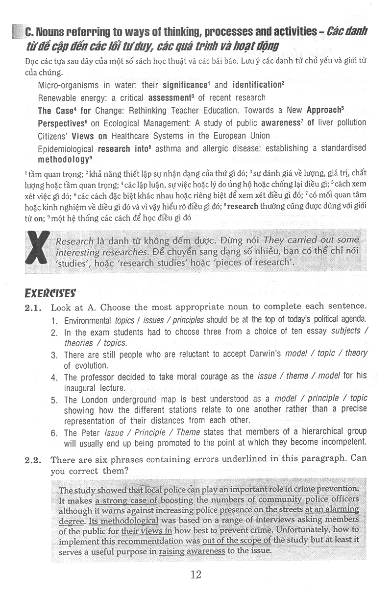 từ vựng tiếng anh thường dùng