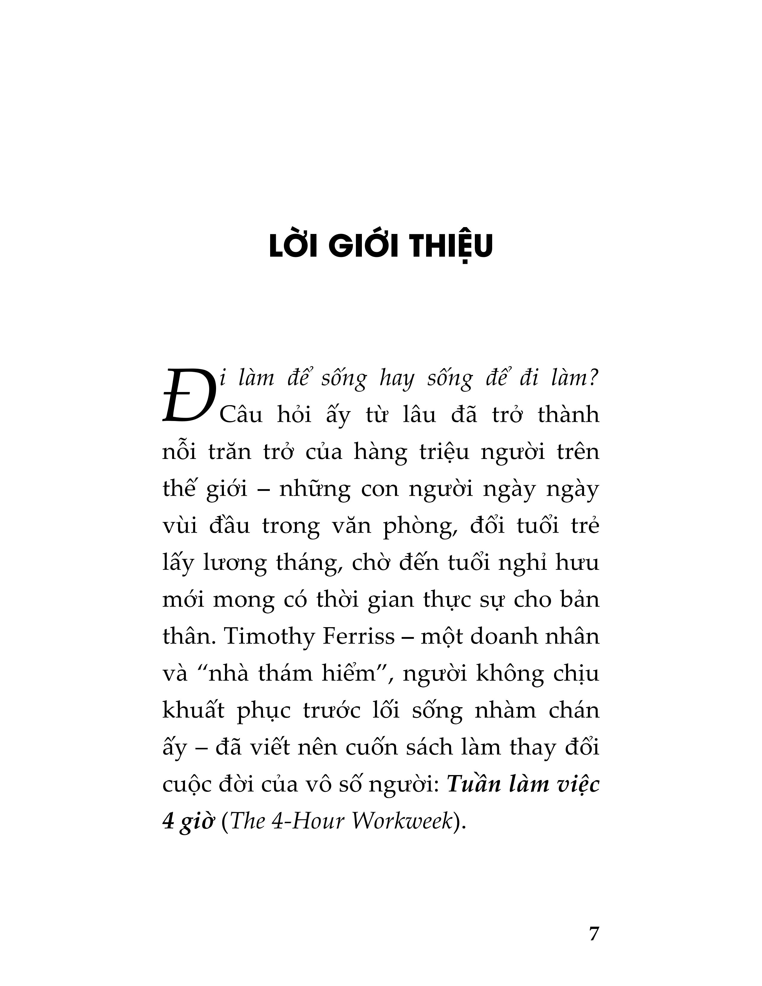 Tuan Lam Viec 4 Gio - Bia Cung - Sach Tinh Gon