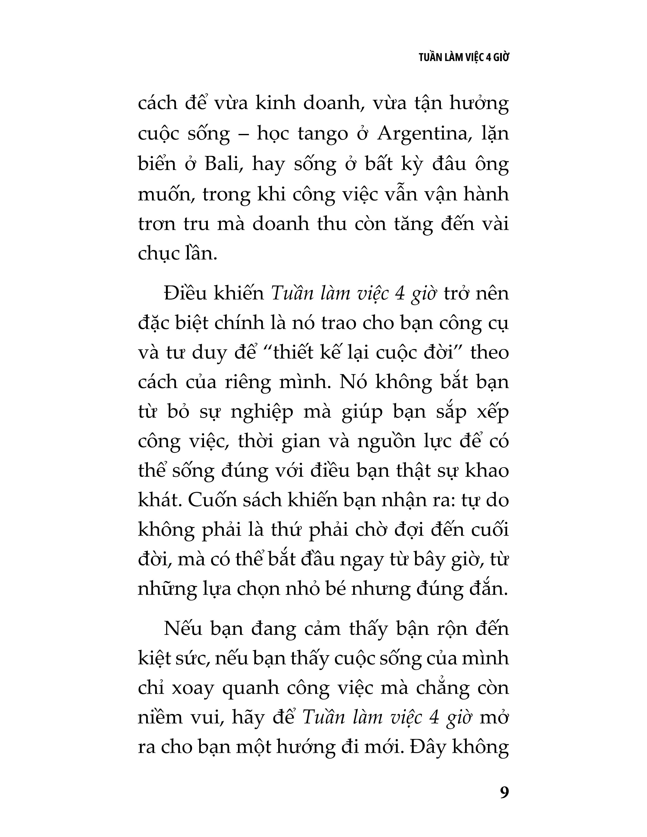 Tuan Lam Viec 4 Gio - Bia Cung - Sach Tinh Gon