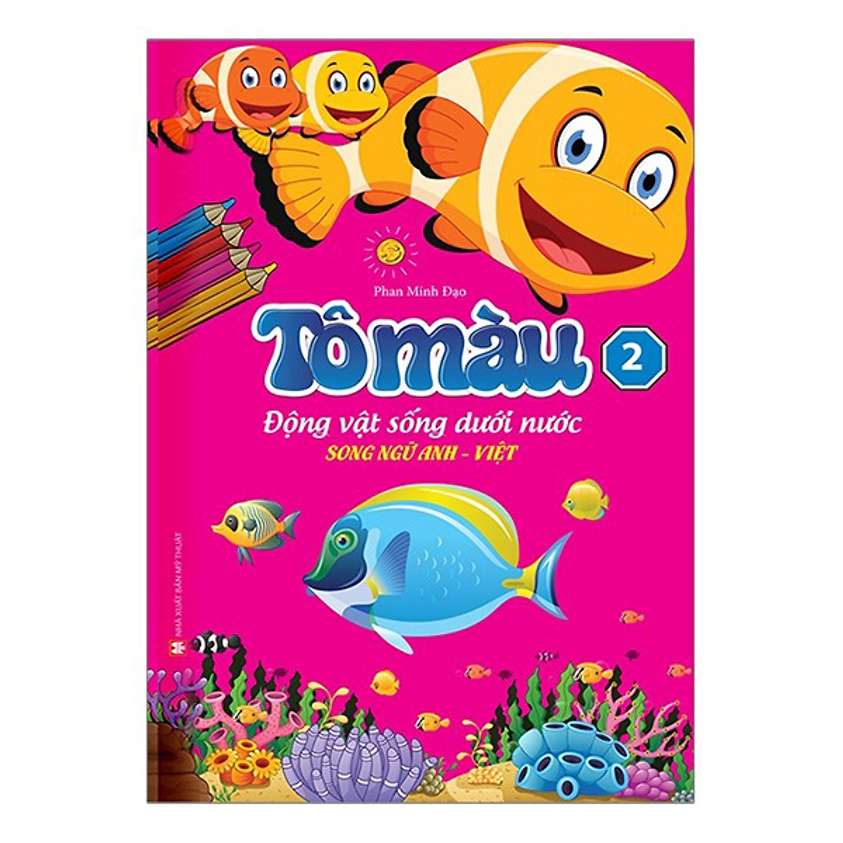 túi tô màu động vật dưới nước 6 cuốn (song ngữ anh - việt)