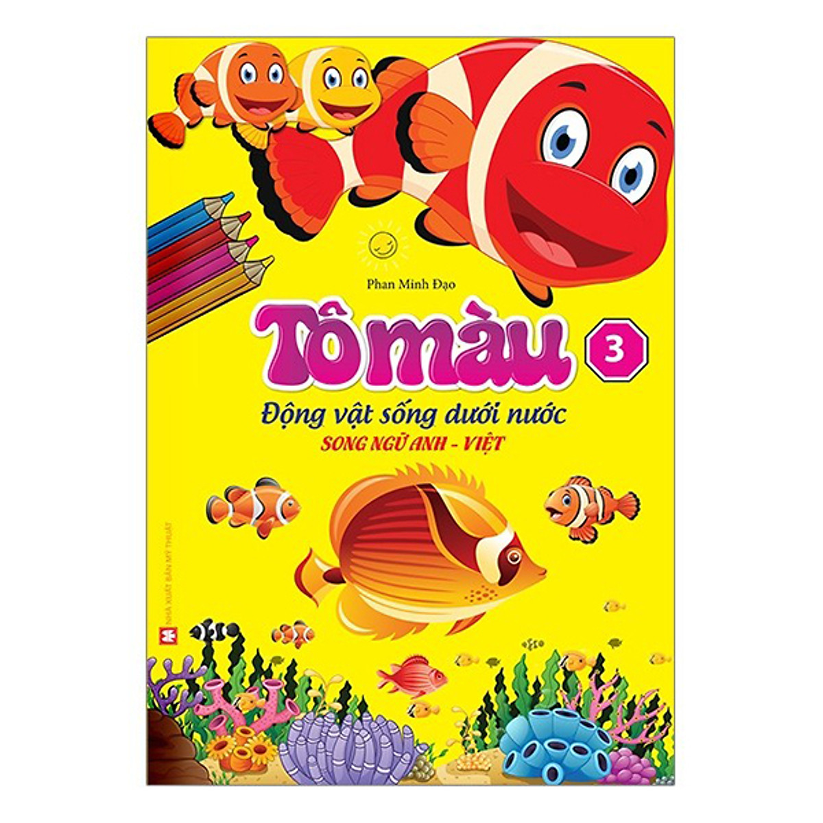 túi tô màu động vật dưới nước 6 cuốn (song ngữ anh - việt)