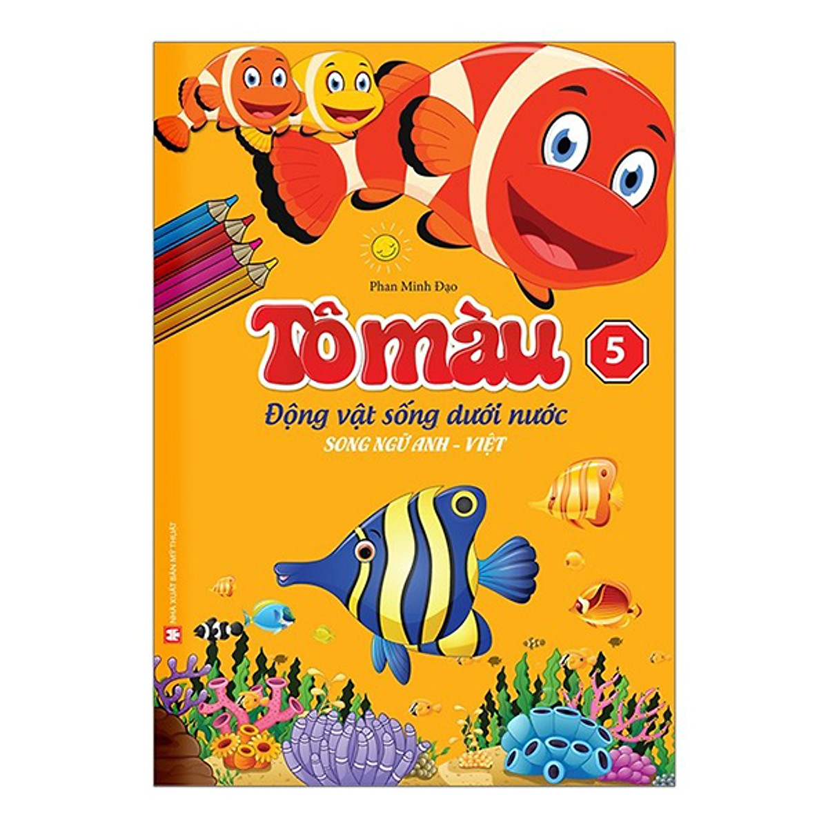 túi tô màu động vật dưới nước 6 cuốn (song ngữ anh - việt)