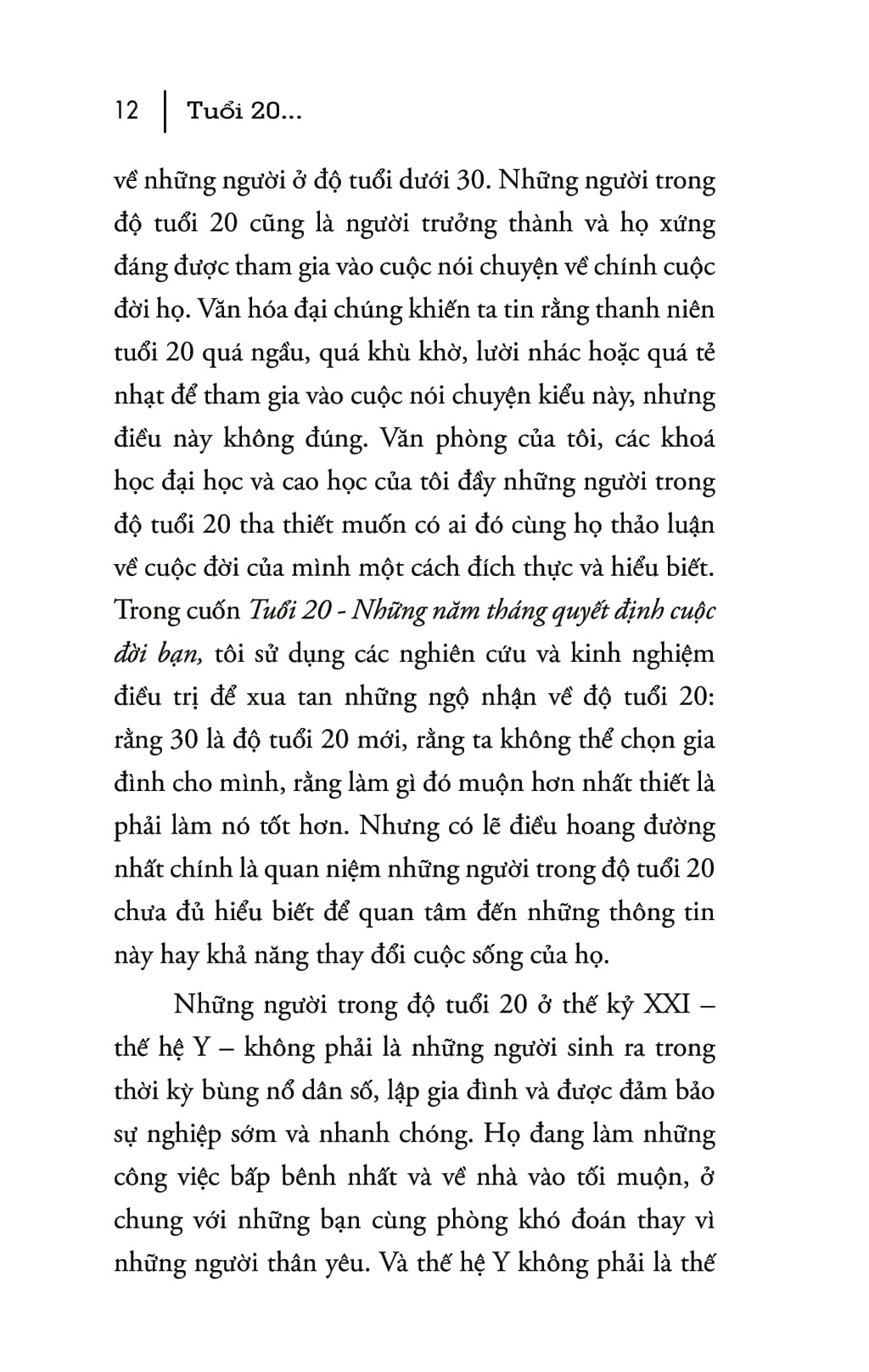 tuổi 20 - những năm tháng quyết định cuộc đời bạn (tái bản 2018)