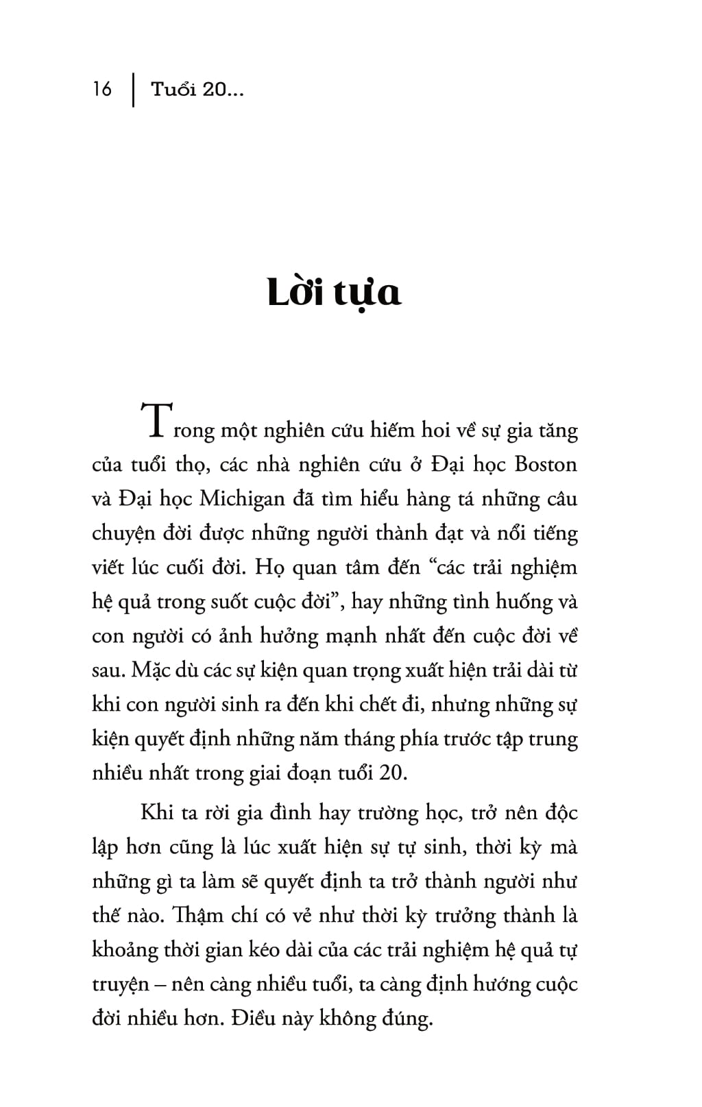 tuổi 20 - những năm tháng quyết định cuộc đời bạn (tái bản 2018)