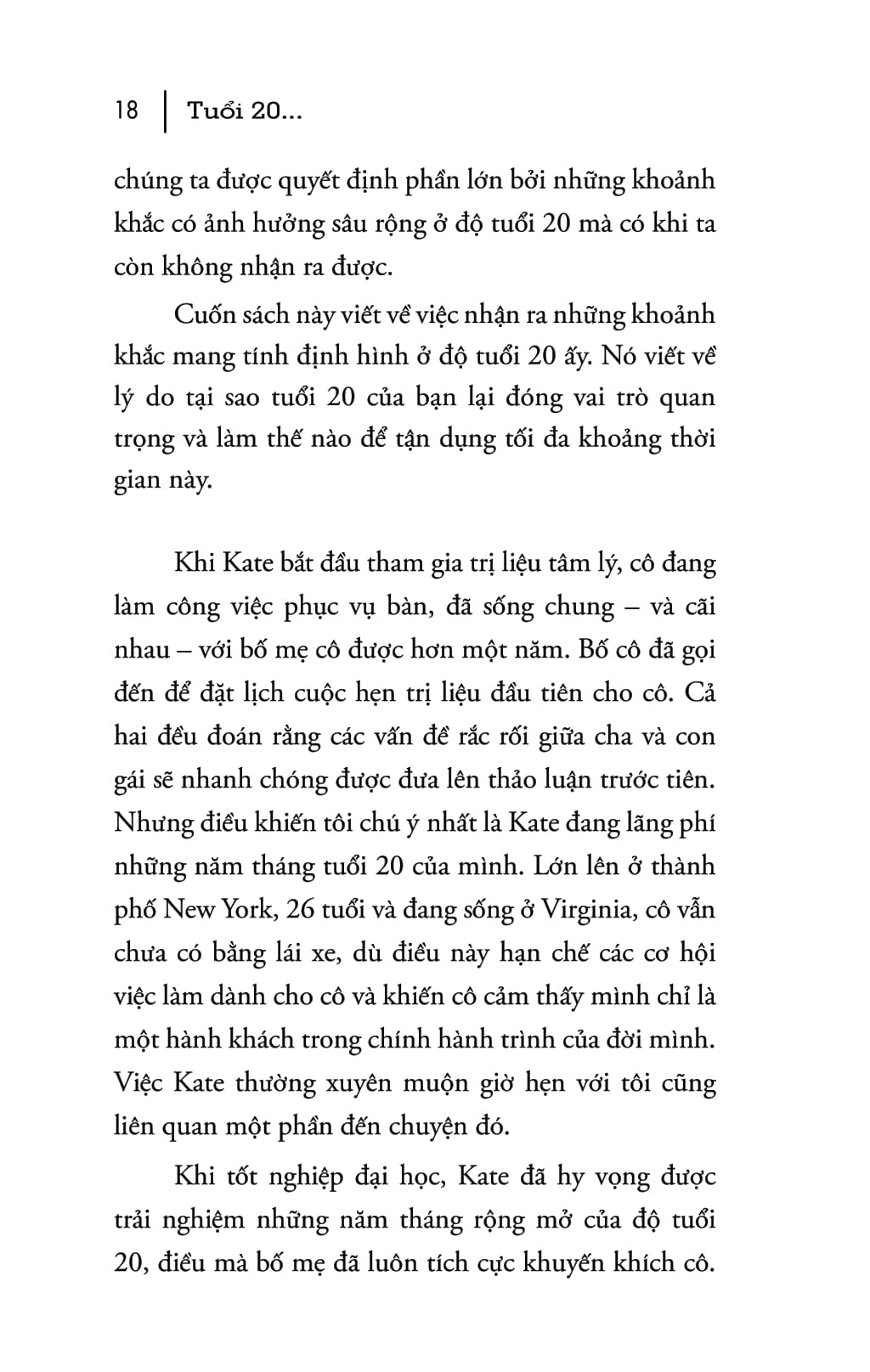 tuổi 20 - những năm tháng quyết định cuộc đời bạn (tái bản 2018)