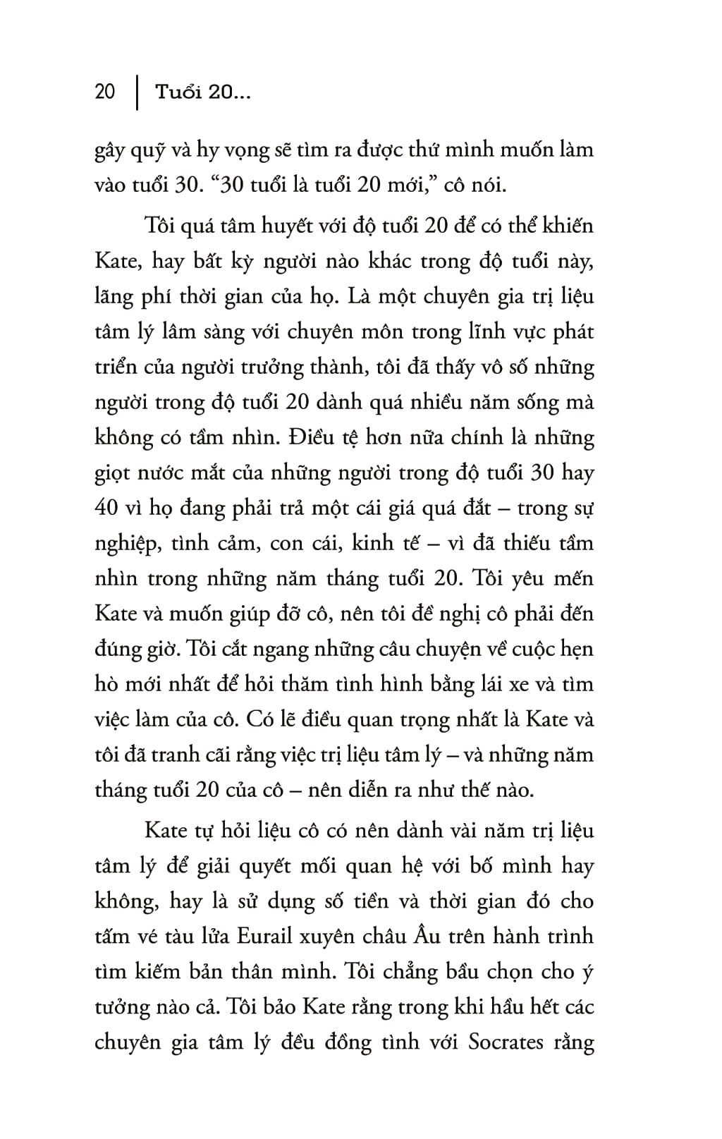 tuổi 20 - những năm tháng quyết định cuộc đời bạn (tái bản 2018)