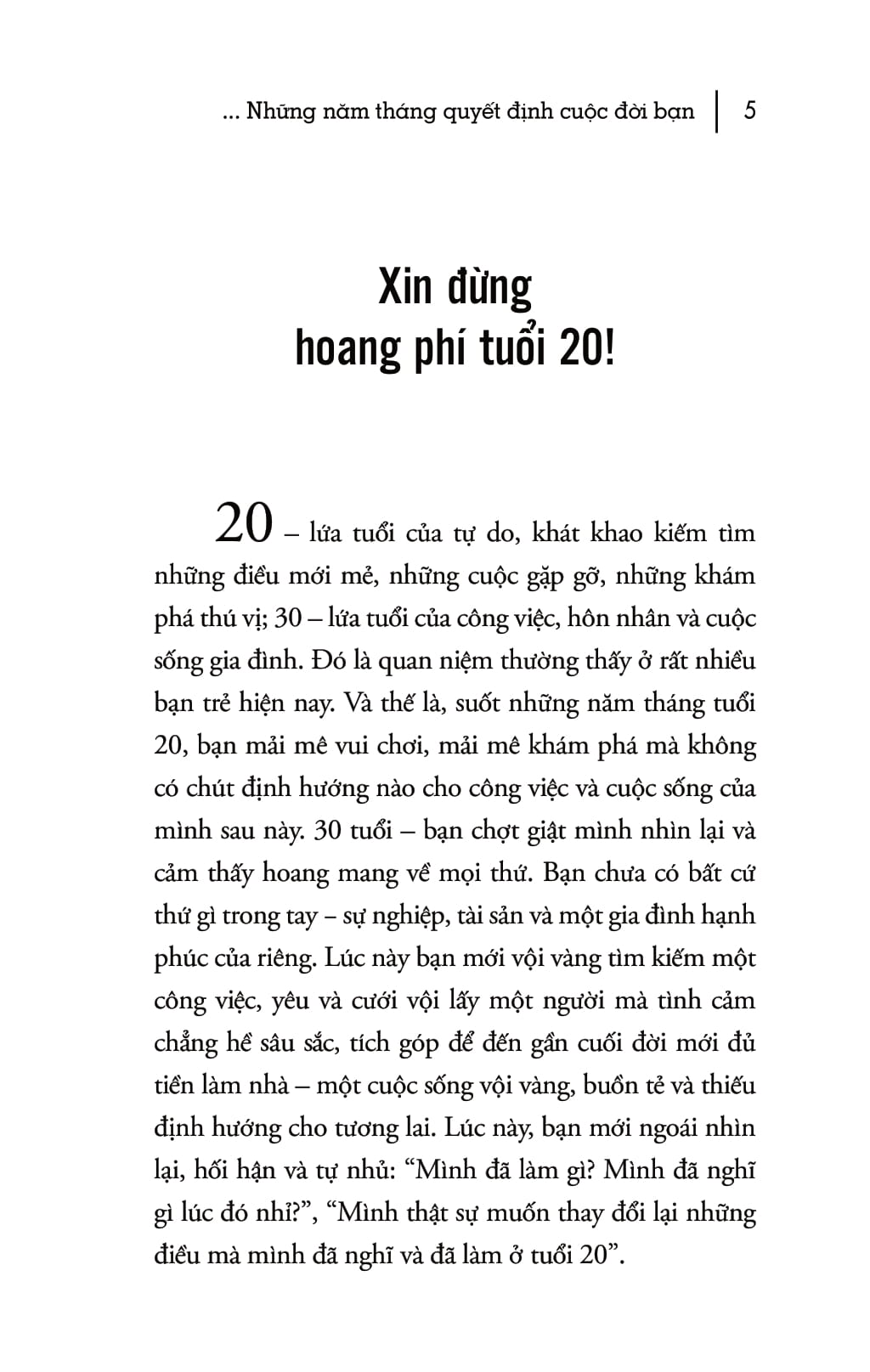 tuổi 20 - những năm tháng quyết định cuộc đời bạn (tái bản 2018)