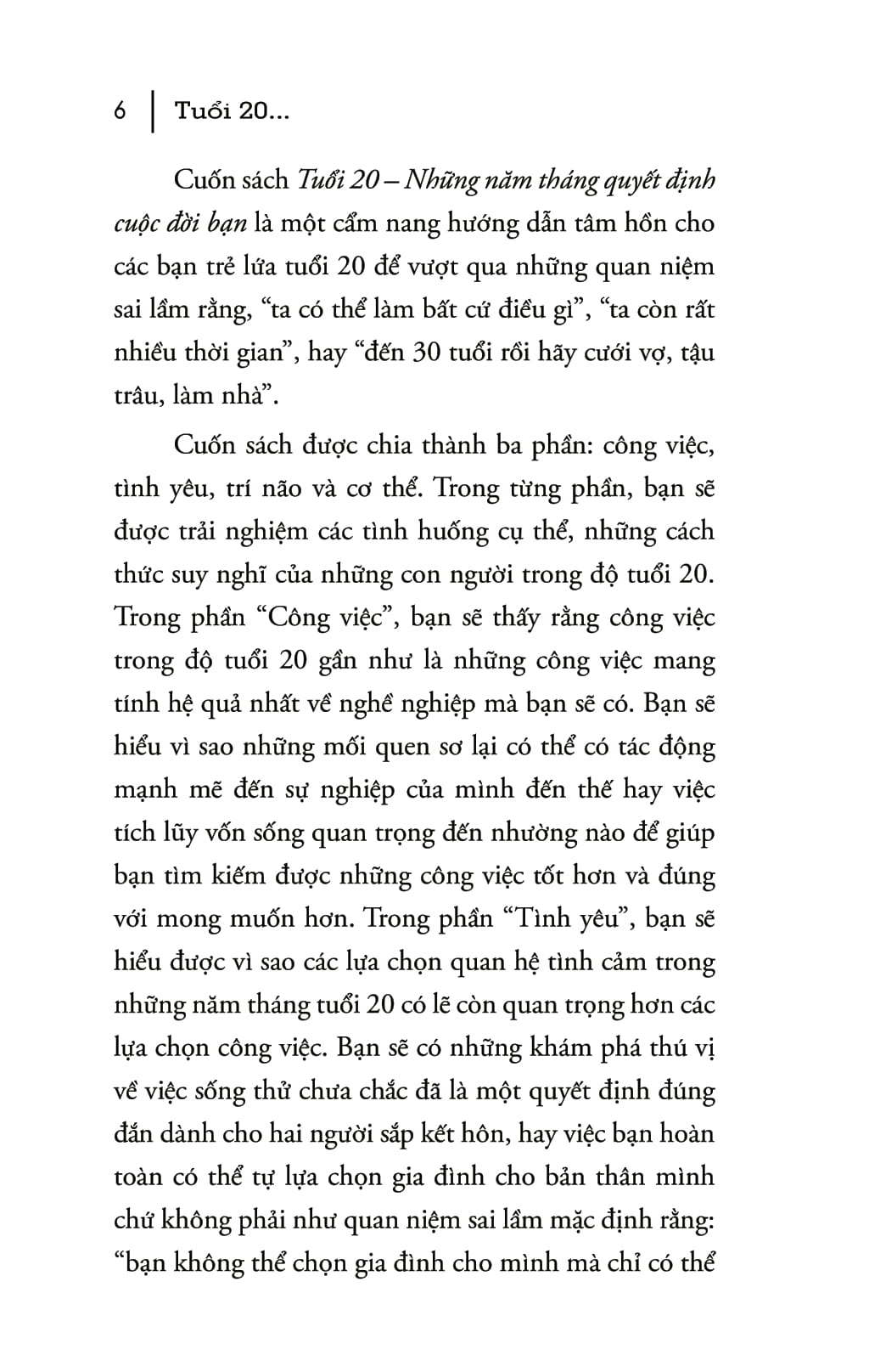 tuổi 20 - những năm tháng quyết định cuộc đời bạn (tái bản 2018)