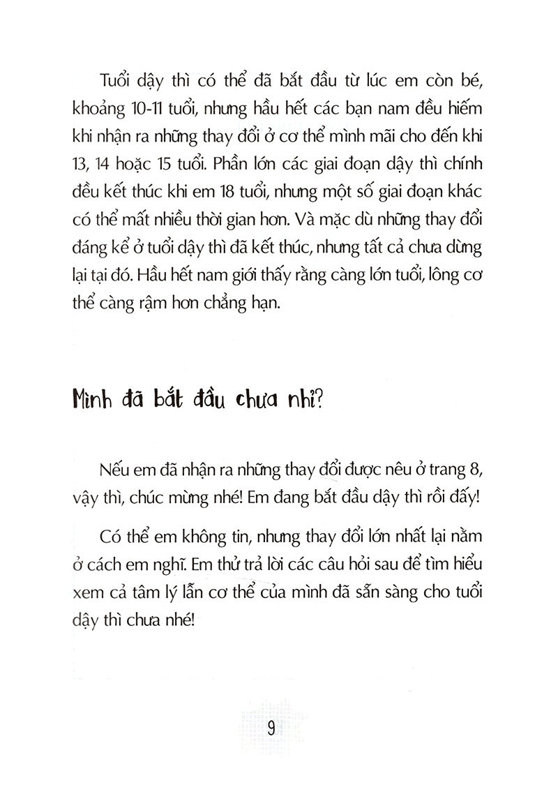 tuổi dậy thì - từ “cậu bé” đến “anh chàng