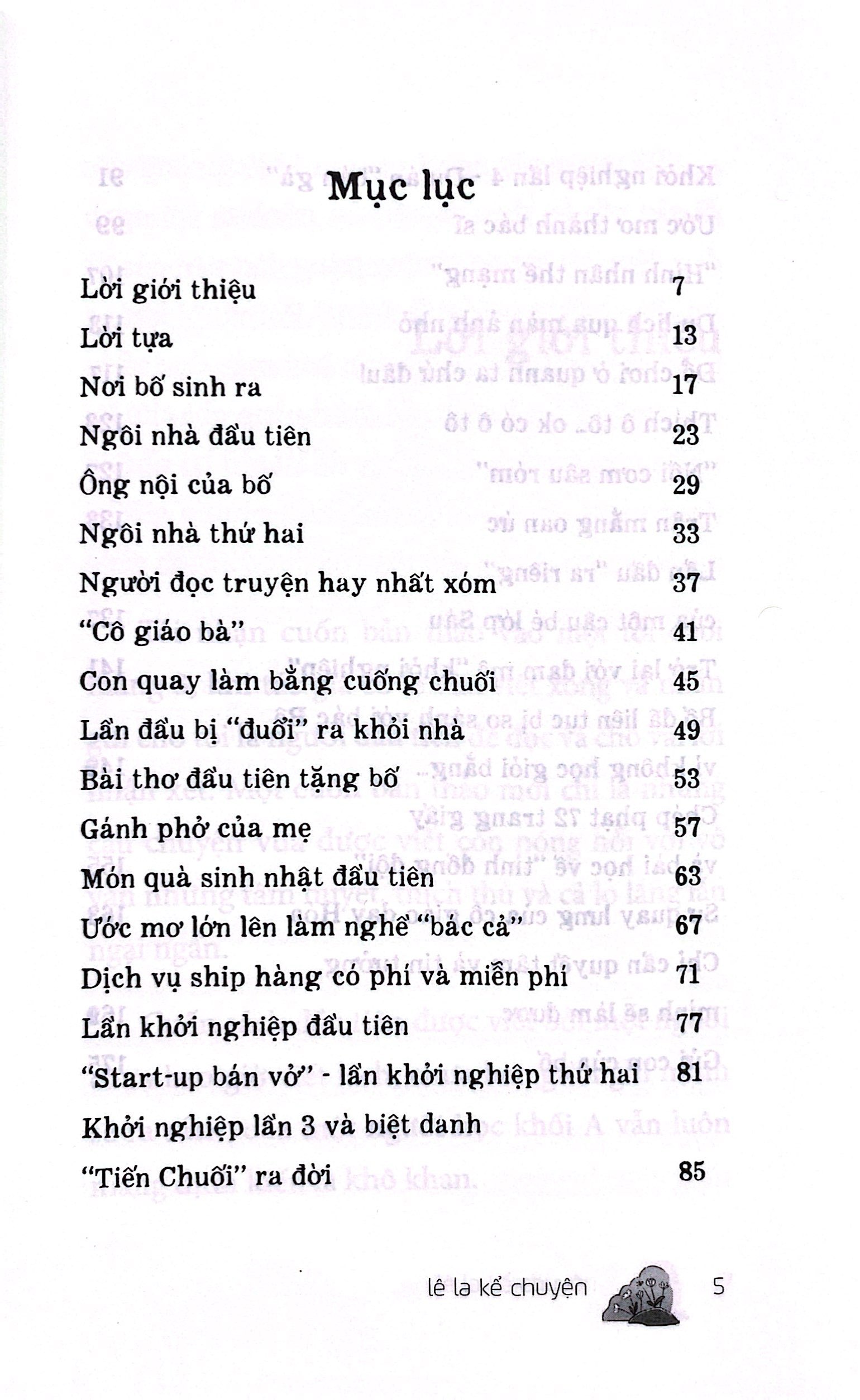 tuổi thơ của cha - lê la kể chuyện