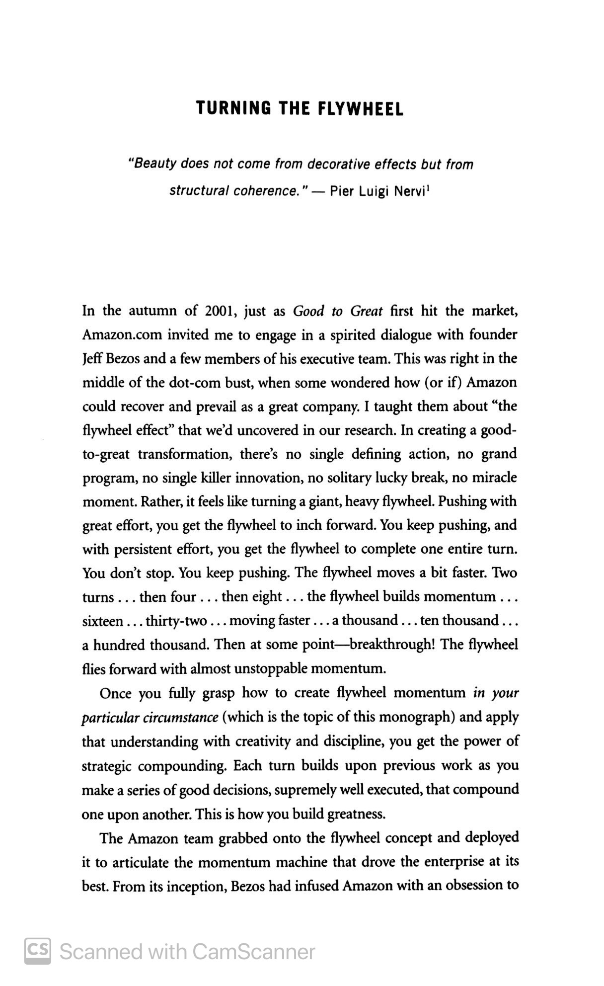 turning the flywheel: a monograph to accompany good to great