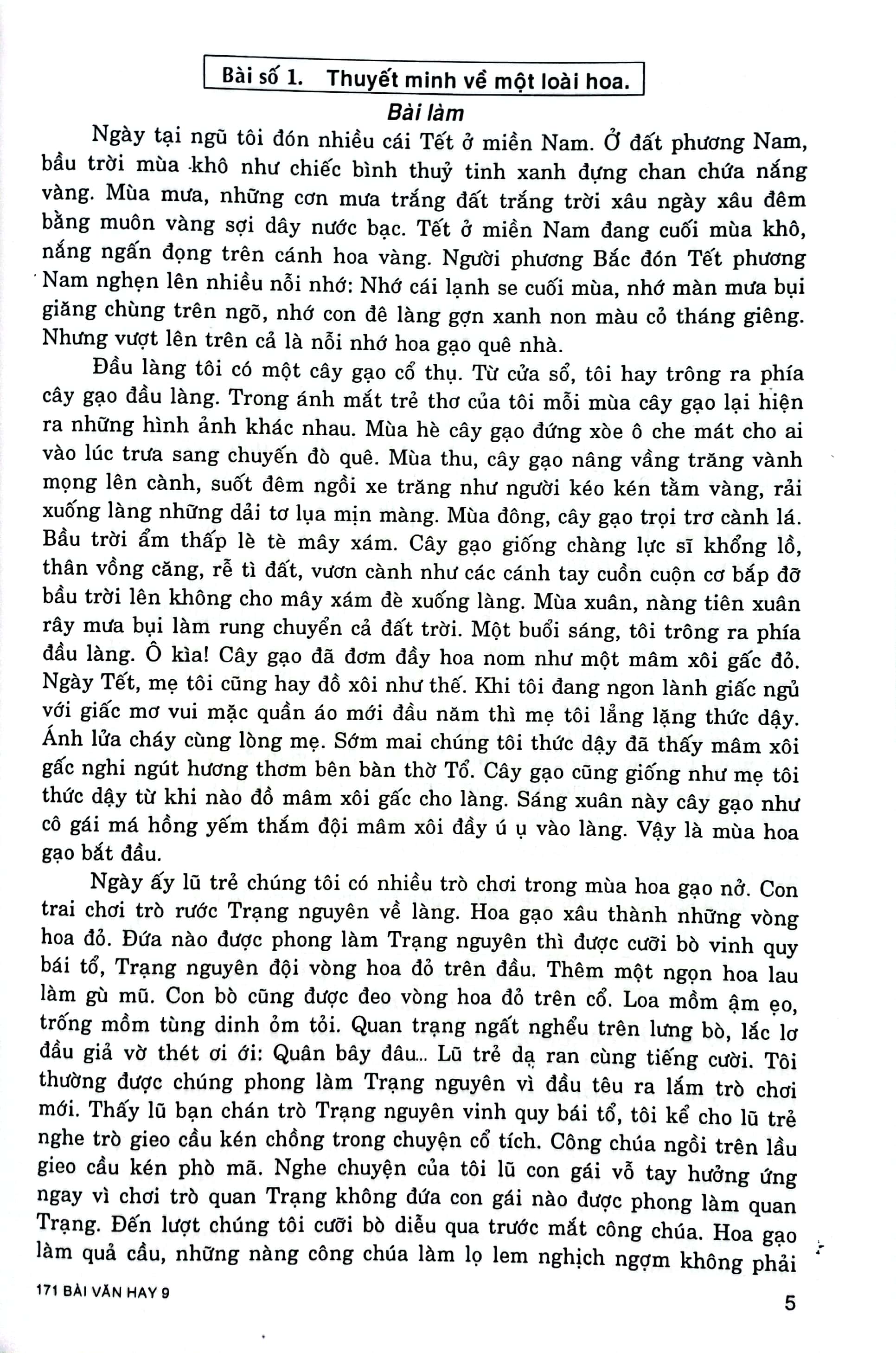 tuyển chọn 171 bài văn hay 9