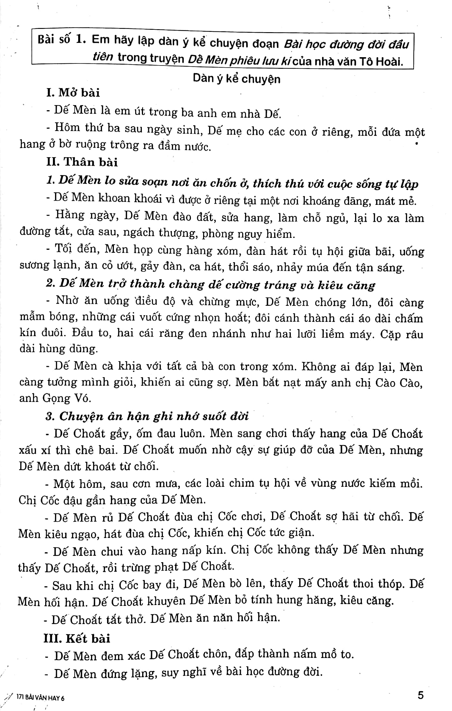 tuyển chọn 171 bài văn hay bồi dưỡng học sinh giỏi văn 6 (theo chương trình giáo dục phổ thông mới)