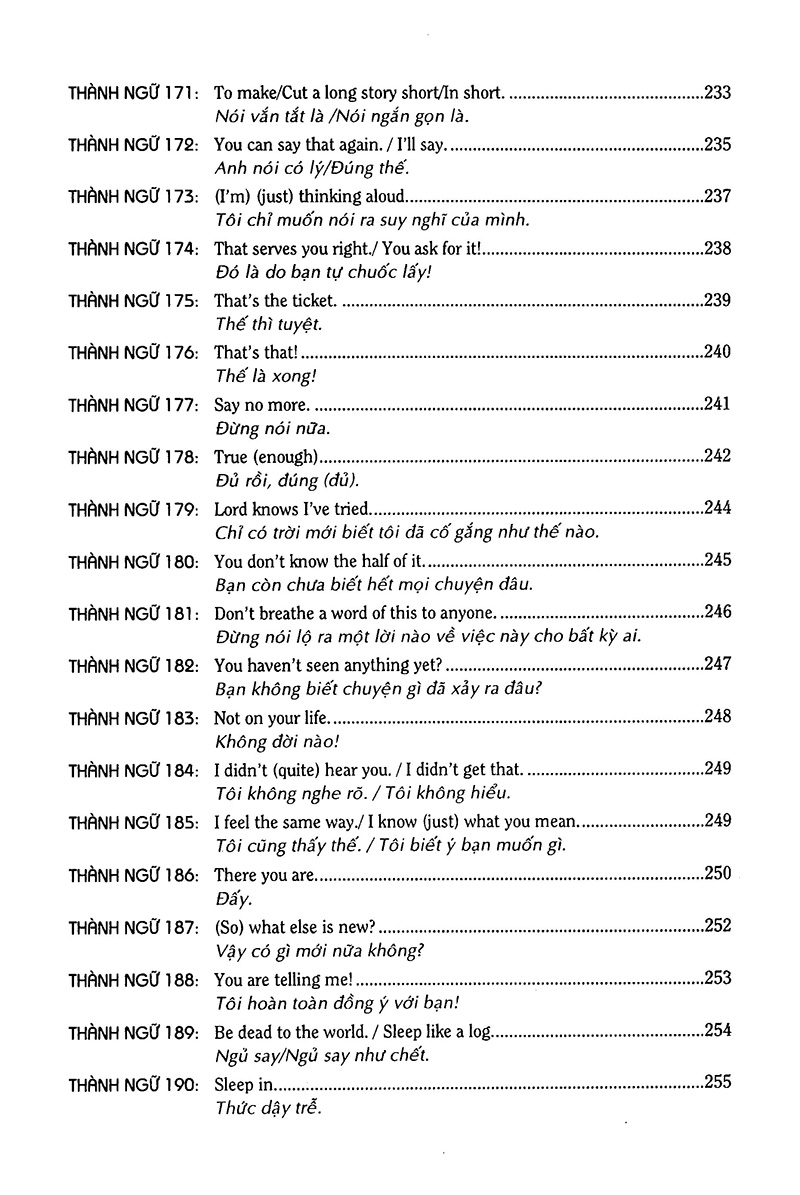 tuyển chọn 319 câu thành ngữ giao tiếp tiếng anh