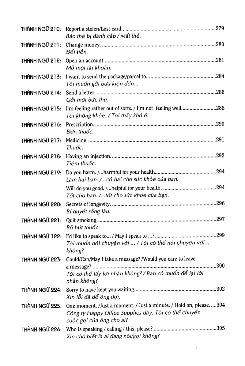 tuyển chọn 319 câu thành ngữ giao tiếp tiếng anh