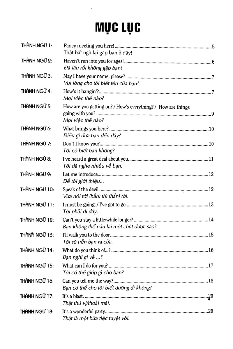 tuyển chọn 319 câu thành ngữ giao tiếp tiếng anh