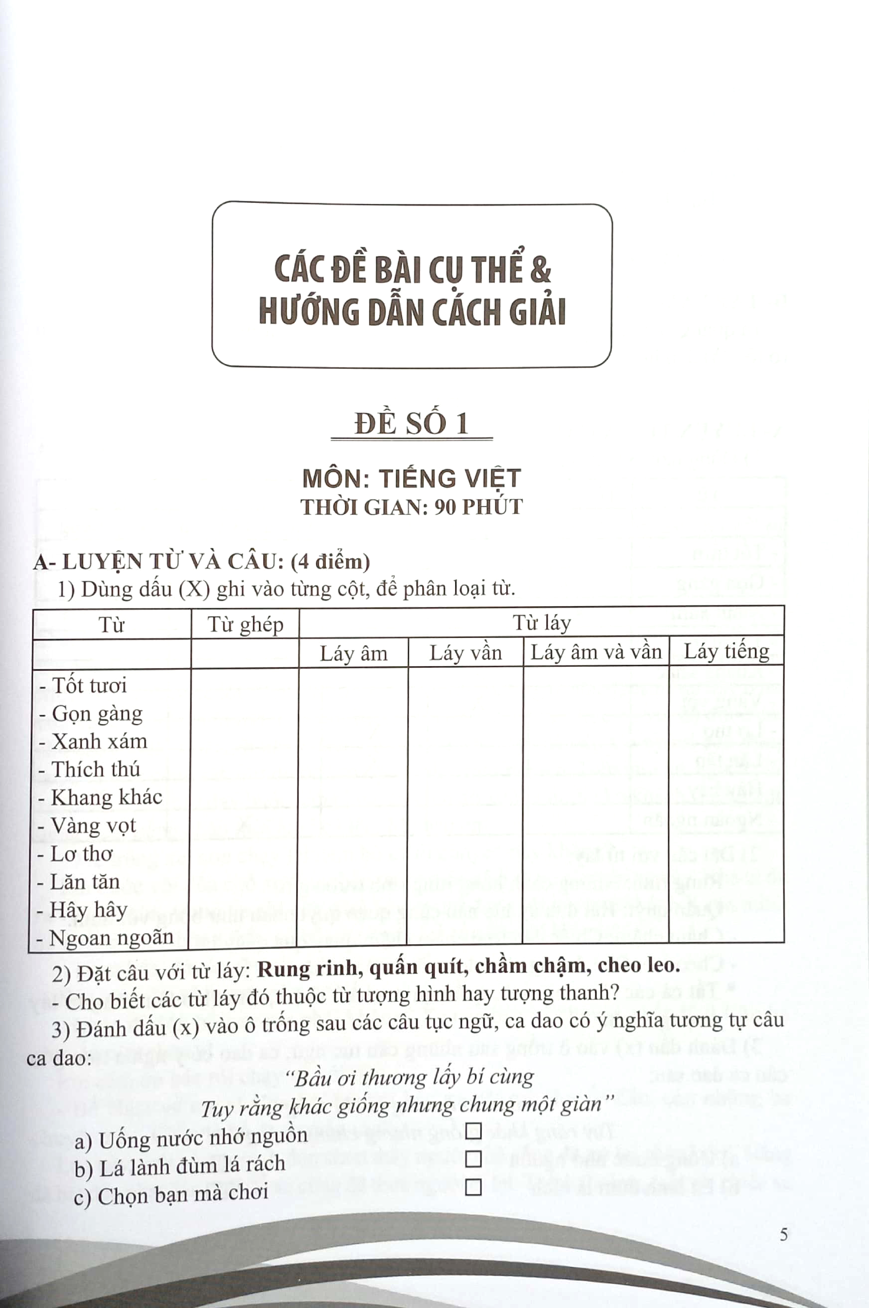 tuyển chọn 36 bộ đề kiểm tra thi tiếng việt 5