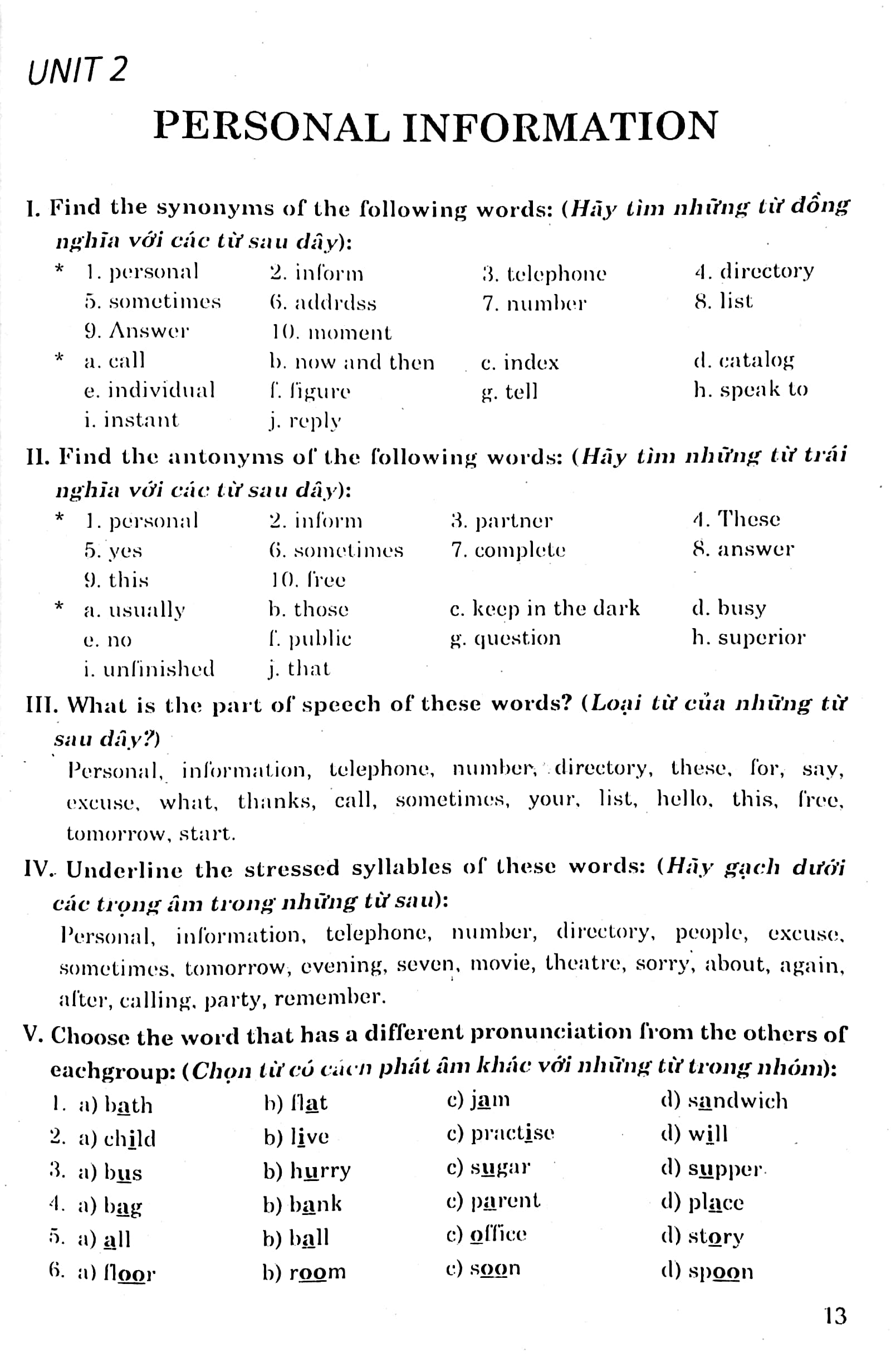 tuyển chọn 400 bài tập tiếng anh 7 (theo chương trình giáo dục phổ thông mới)