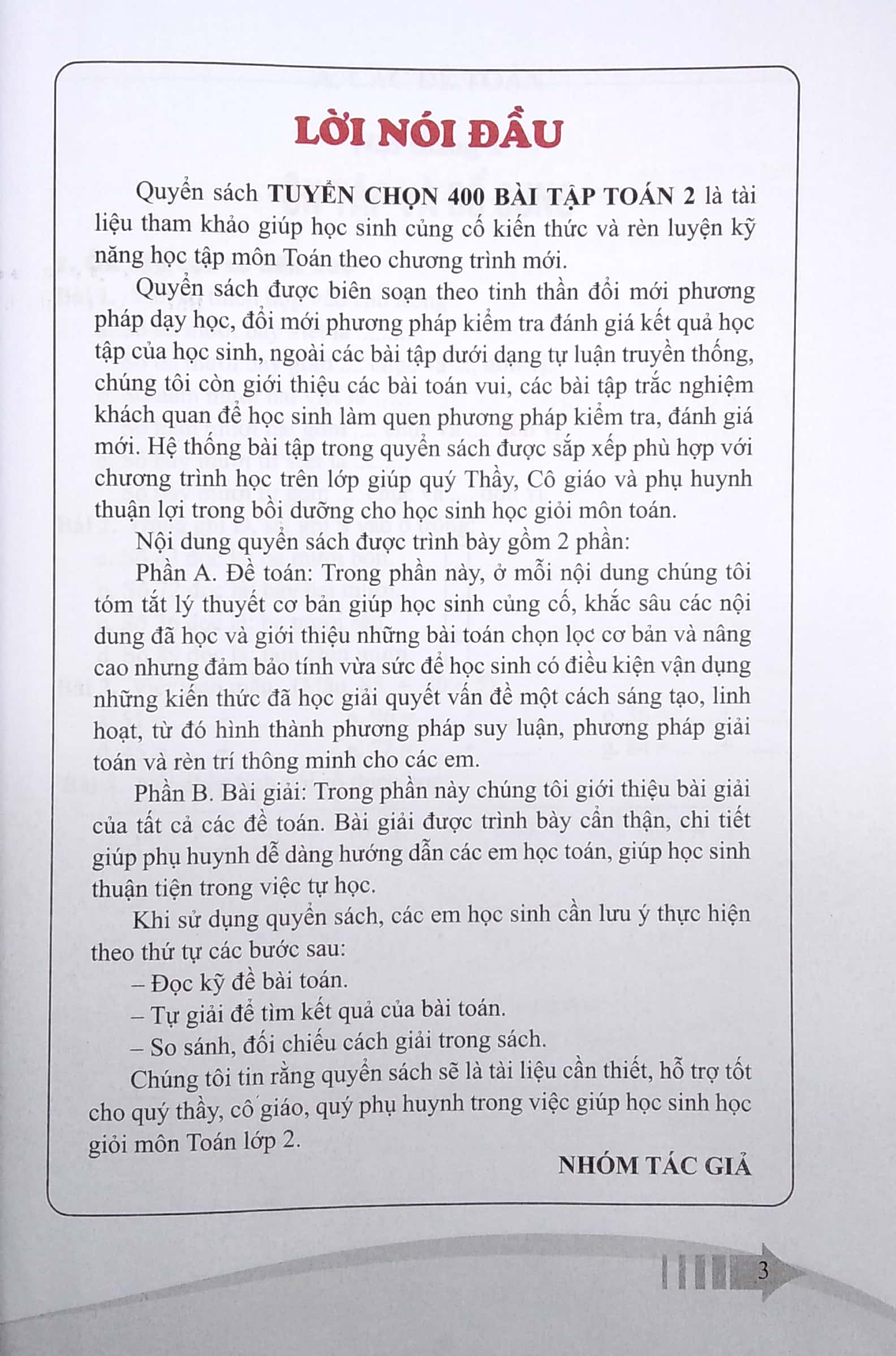 tuyển chọn 400 bài tập toán 2 (theo chương trình giáo dục phổ thông mới) (tái bản 2022)