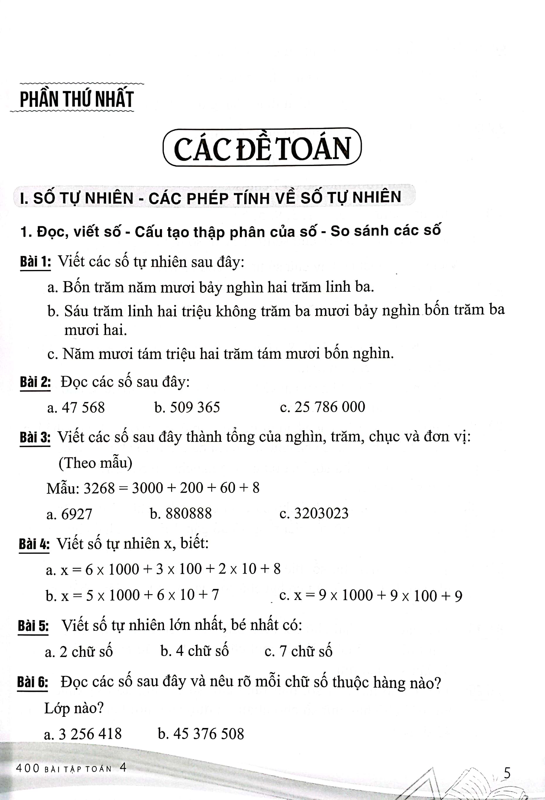 tuyển chọn 400 bài tập toán 4 (theo chương trình giáo dục phổ thông mới)