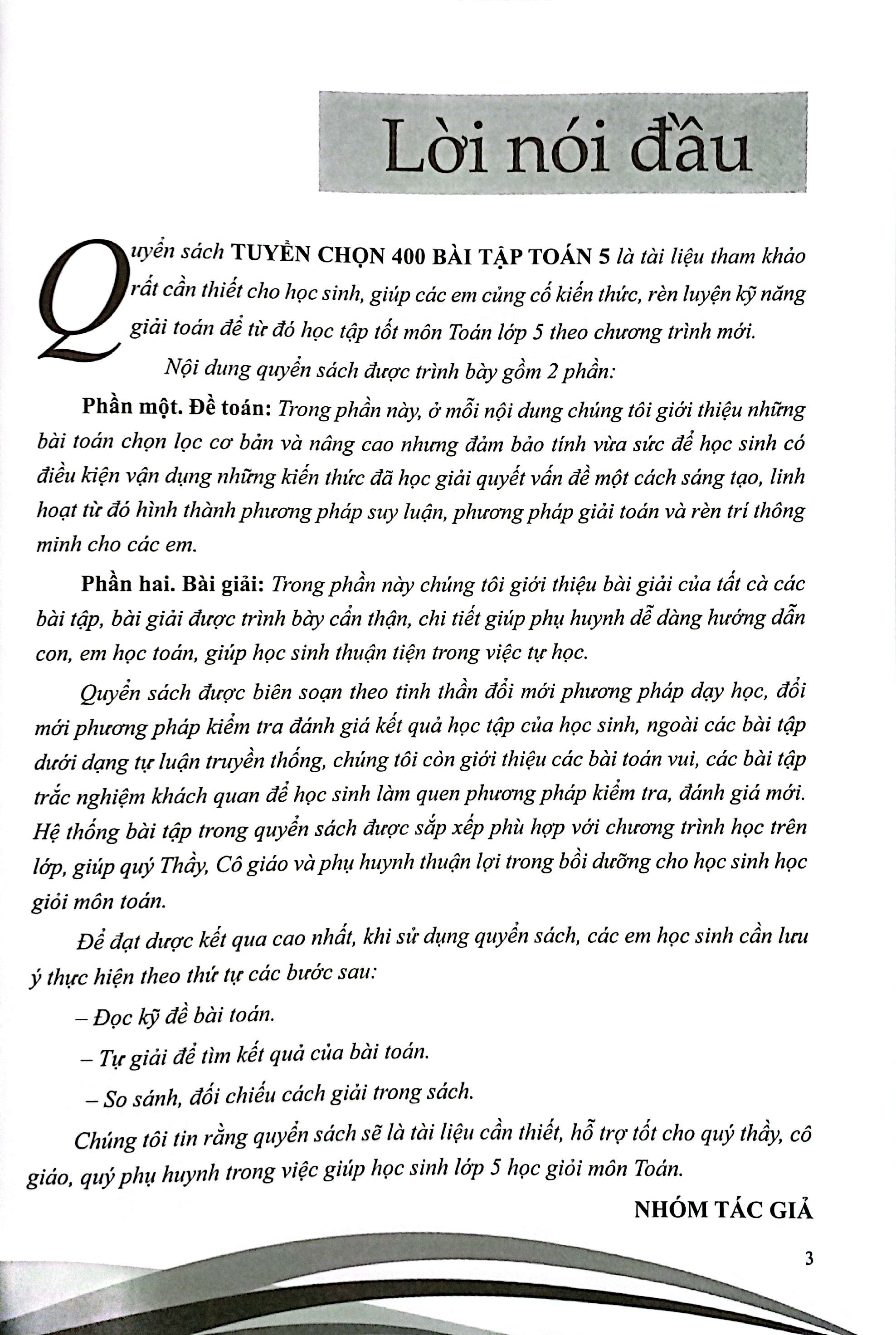 tuyển chọn 400 bài tập toán 5 - bồi dưỡng học sinh khá, giỏi