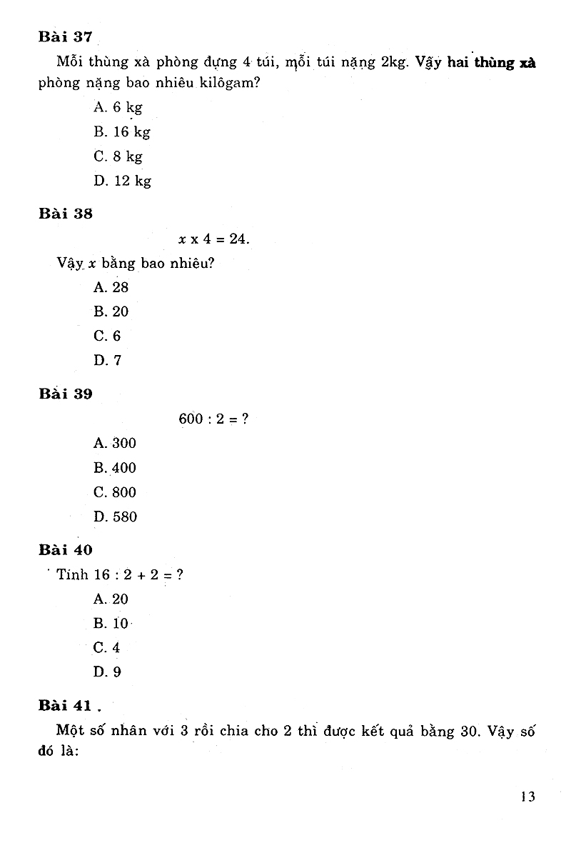 tuyển chọn các bài tập trắc nghiệm toán 3