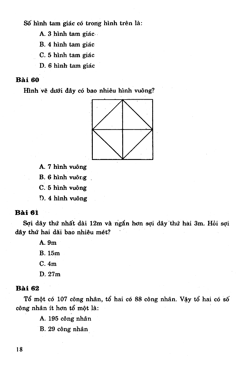 tuyển chọn các bài tập trắc nghiệm toán 3