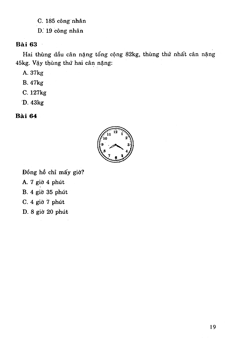 tuyển chọn các bài tập trắc nghiệm toán 3