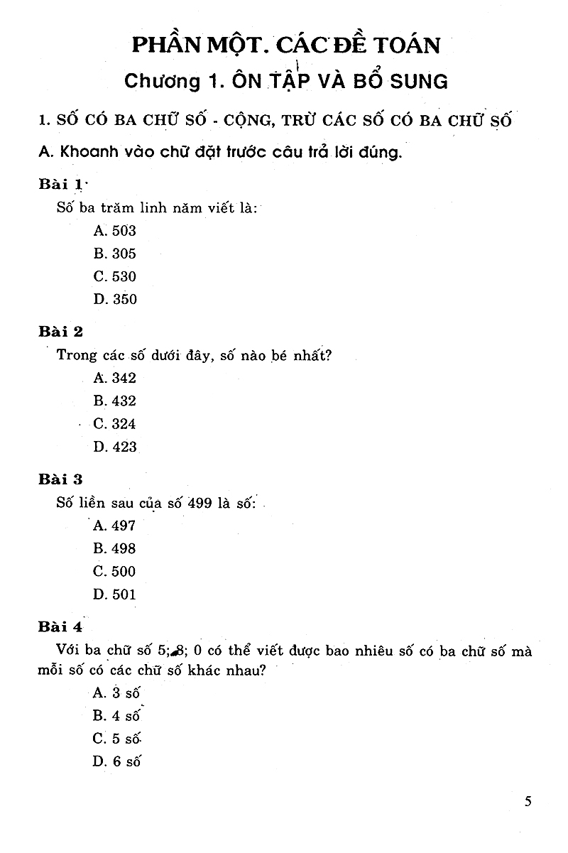 tuyển chọn các bài tập trắc nghiệm toán 3
