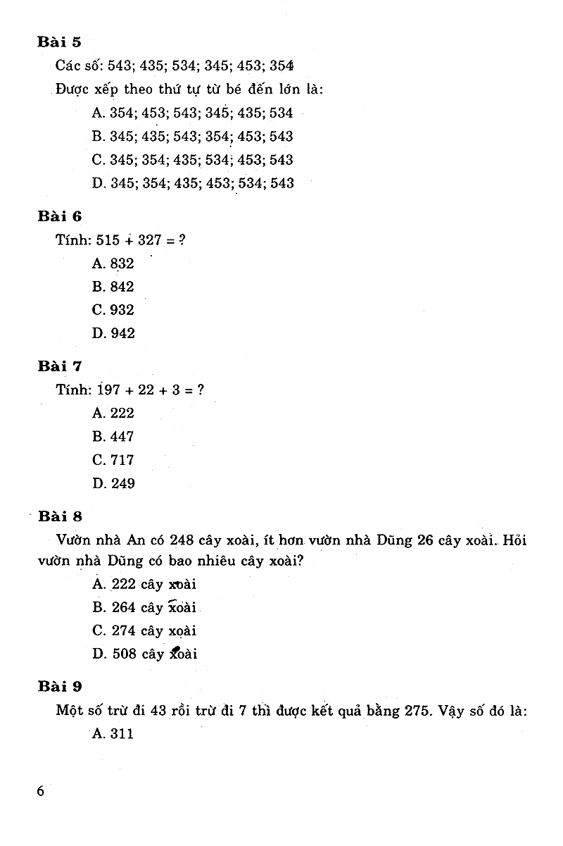 tuyển chọn các bài tập trắc nghiệm toán 3