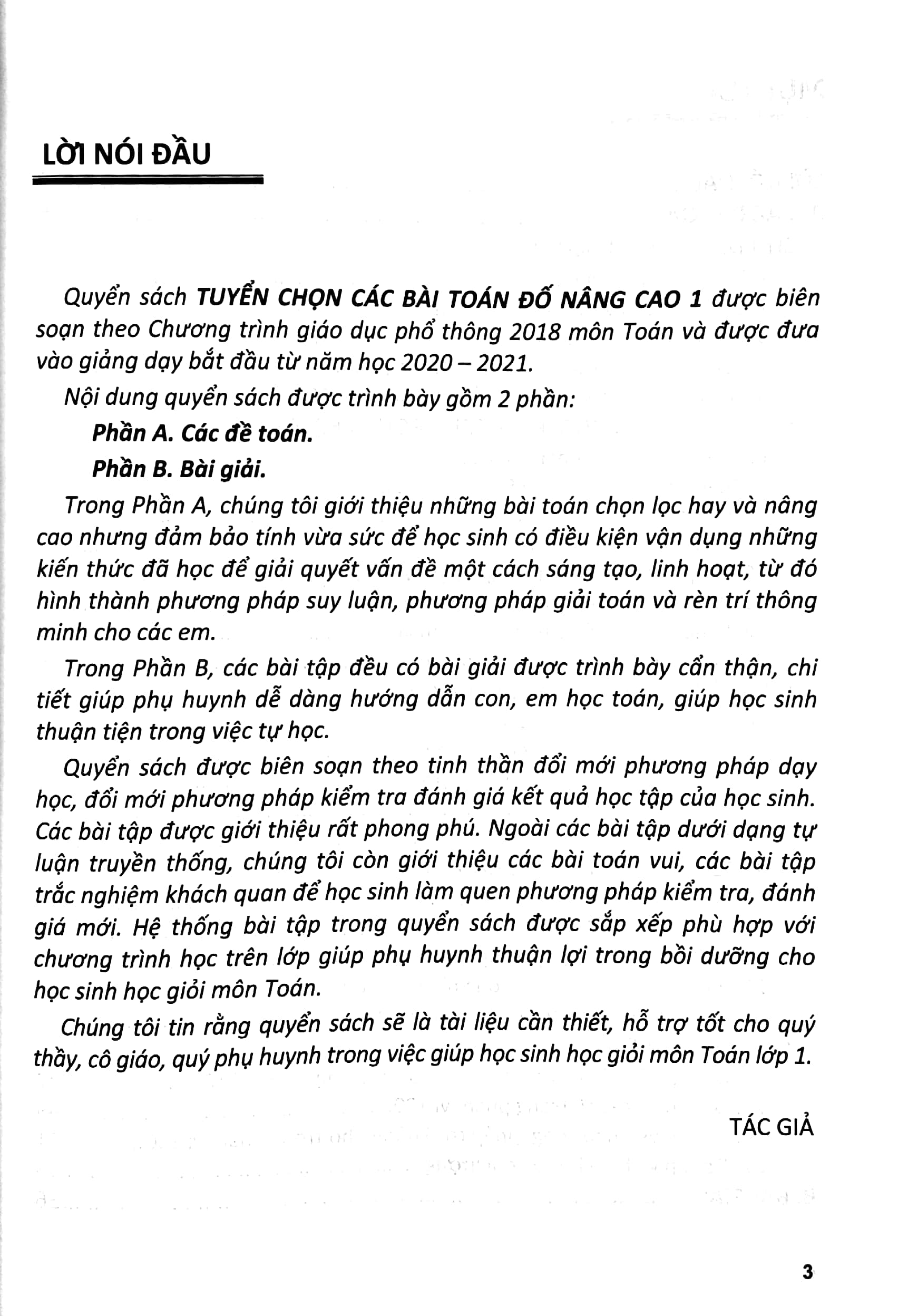 tuyển chọn các bài toán đố nâng cao 1 (dùng chung cho 3 bộ sách)