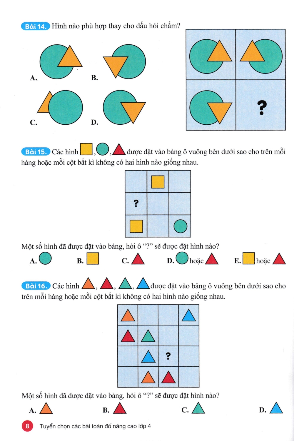 tuyển chọn các bài toán đố nâng cao 4