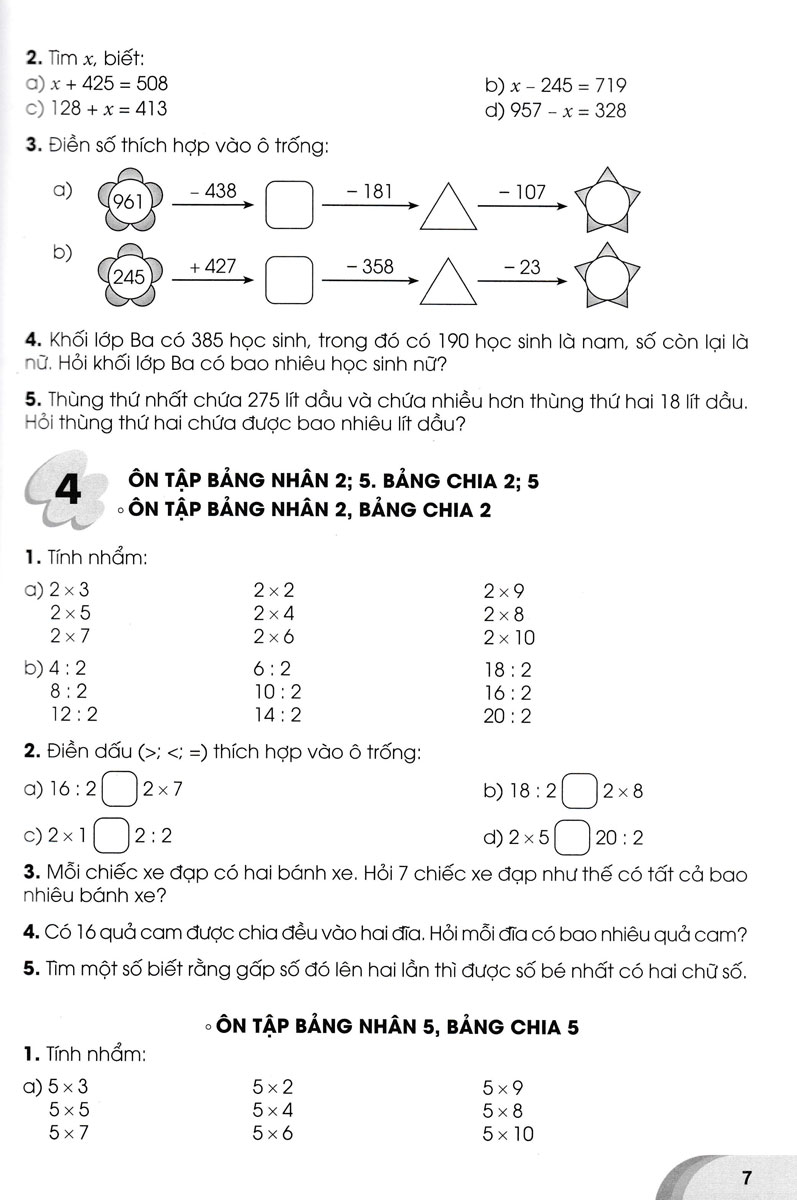tuyển chọn các bài toán hay và khó lớp 3