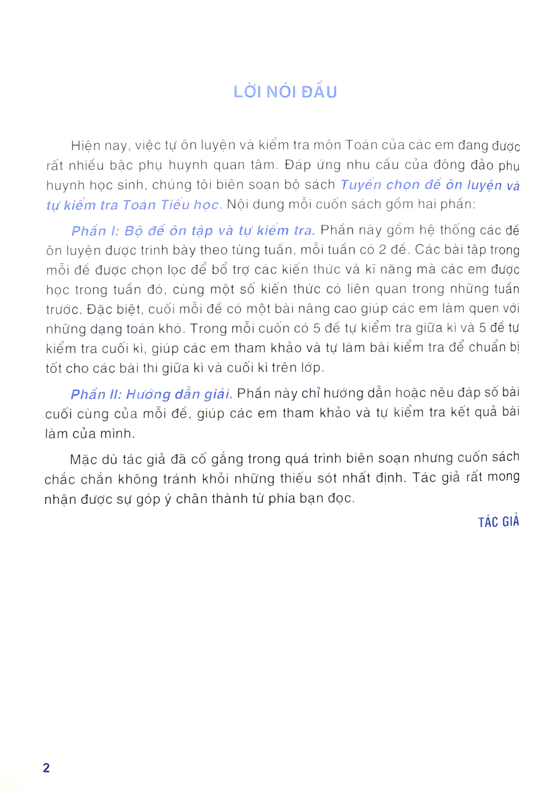 tuyển chọn đề ôn luyện và tự kiểm tra toán 1