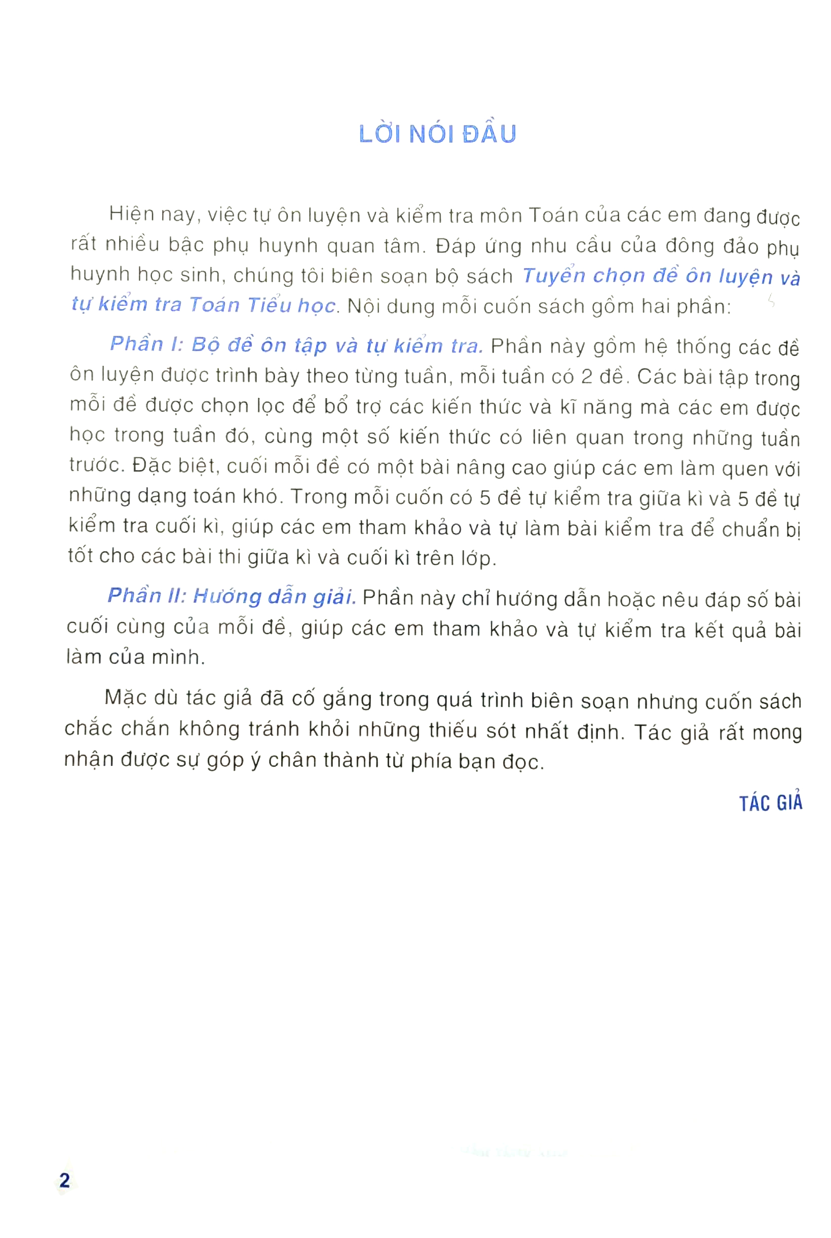 tuyển chọn đề ôn luyện và tự kiểm tra toán 2
