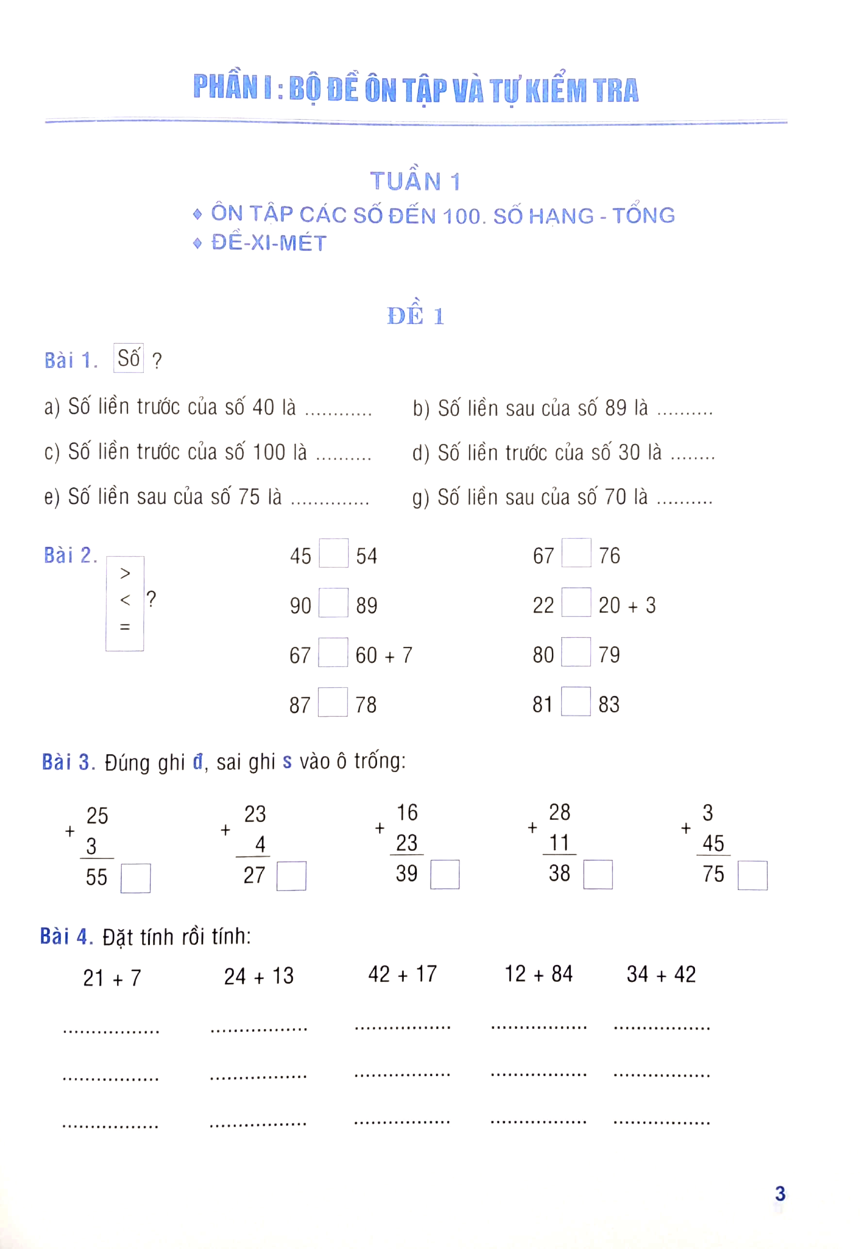 tuyển chọn đề ôn luyện và tự kiểm tra toán 2