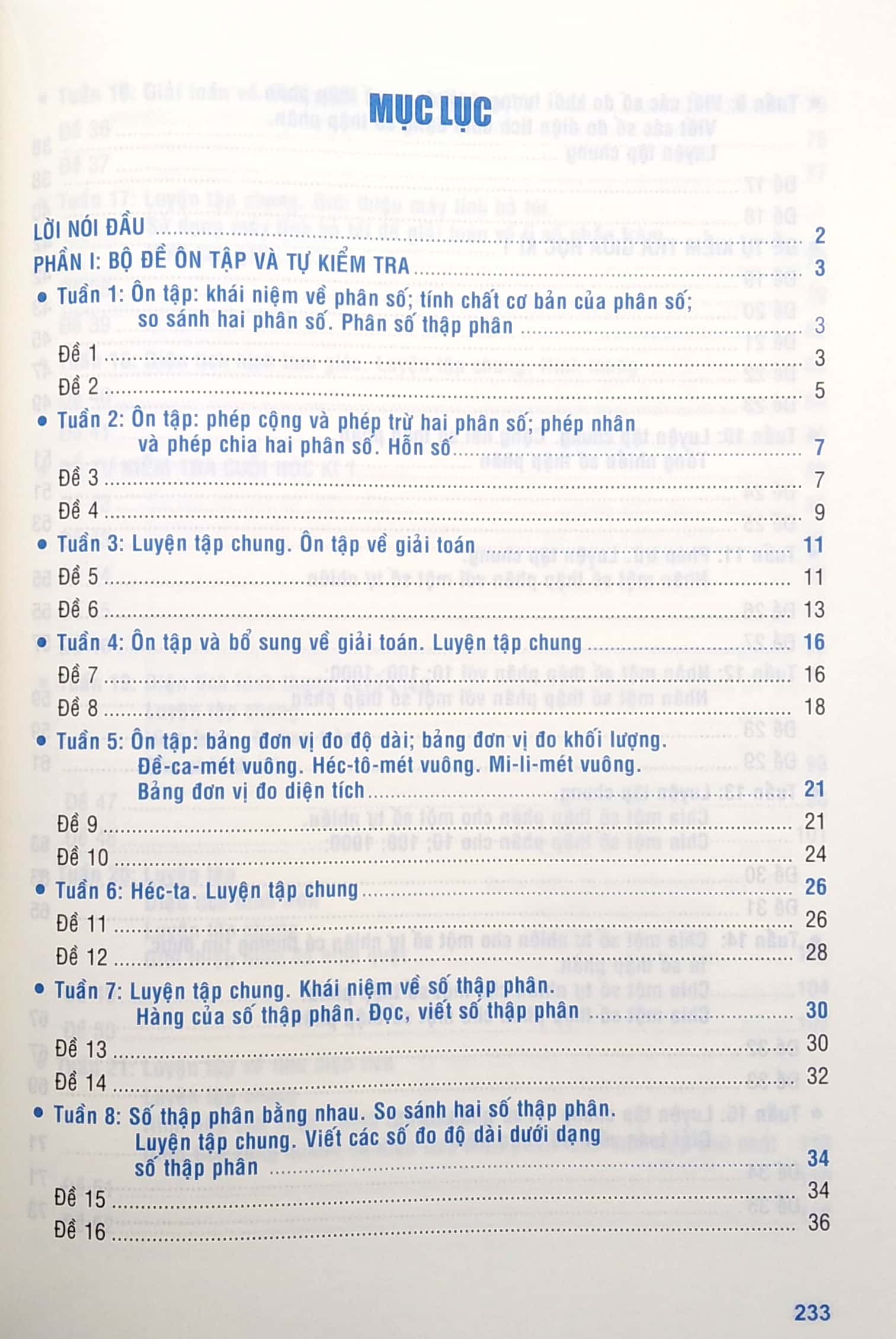 tuyển chọn đề ôn luyện và tự kiểm tra toán 5