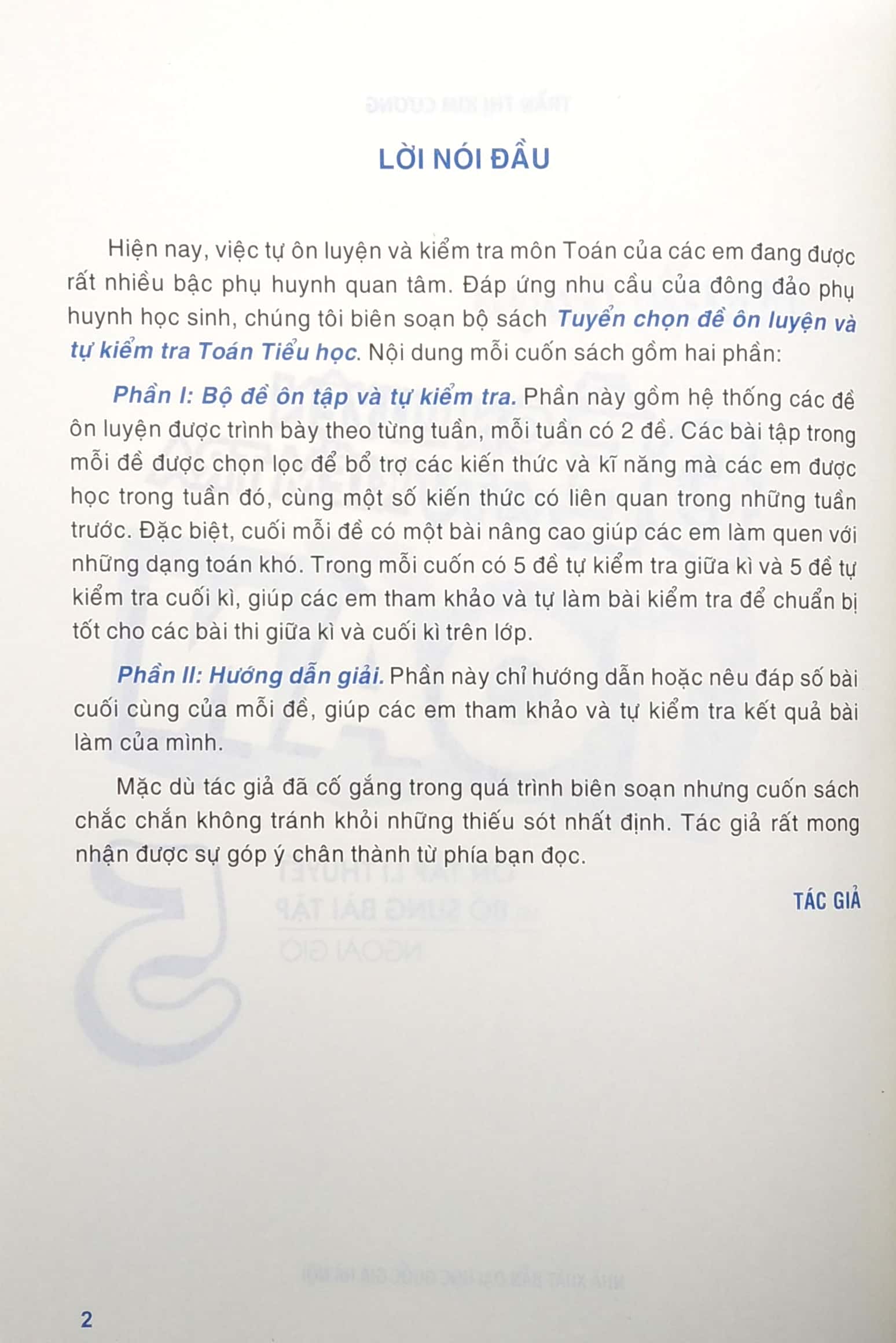 tuyển chọn đề ôn luyện và tự kiểm tra toán 5