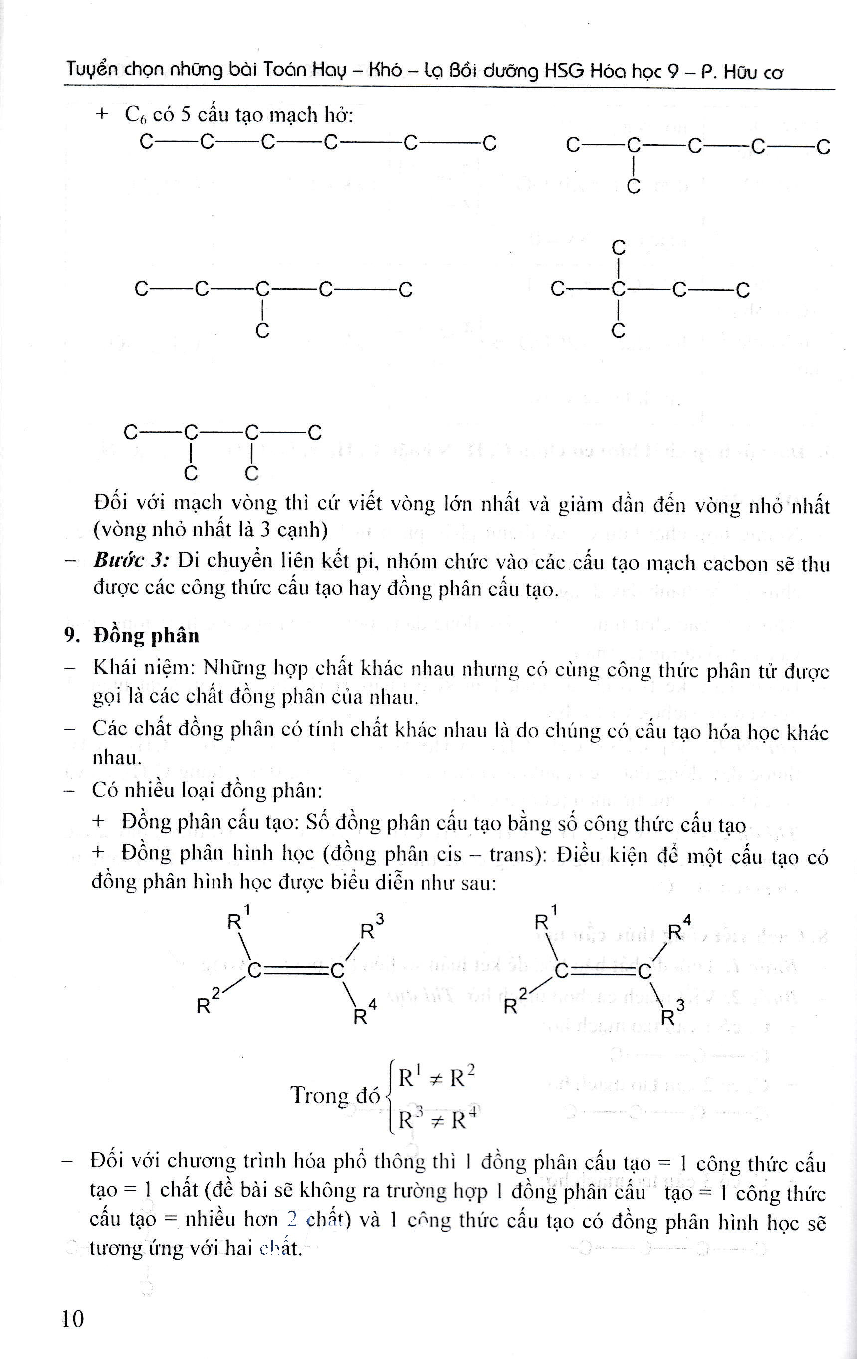 tuyển chọn những bài toán hay-khó-lạ - bồi dưỡng học sinh giỏi hóa học 9 - phần hữu cơ